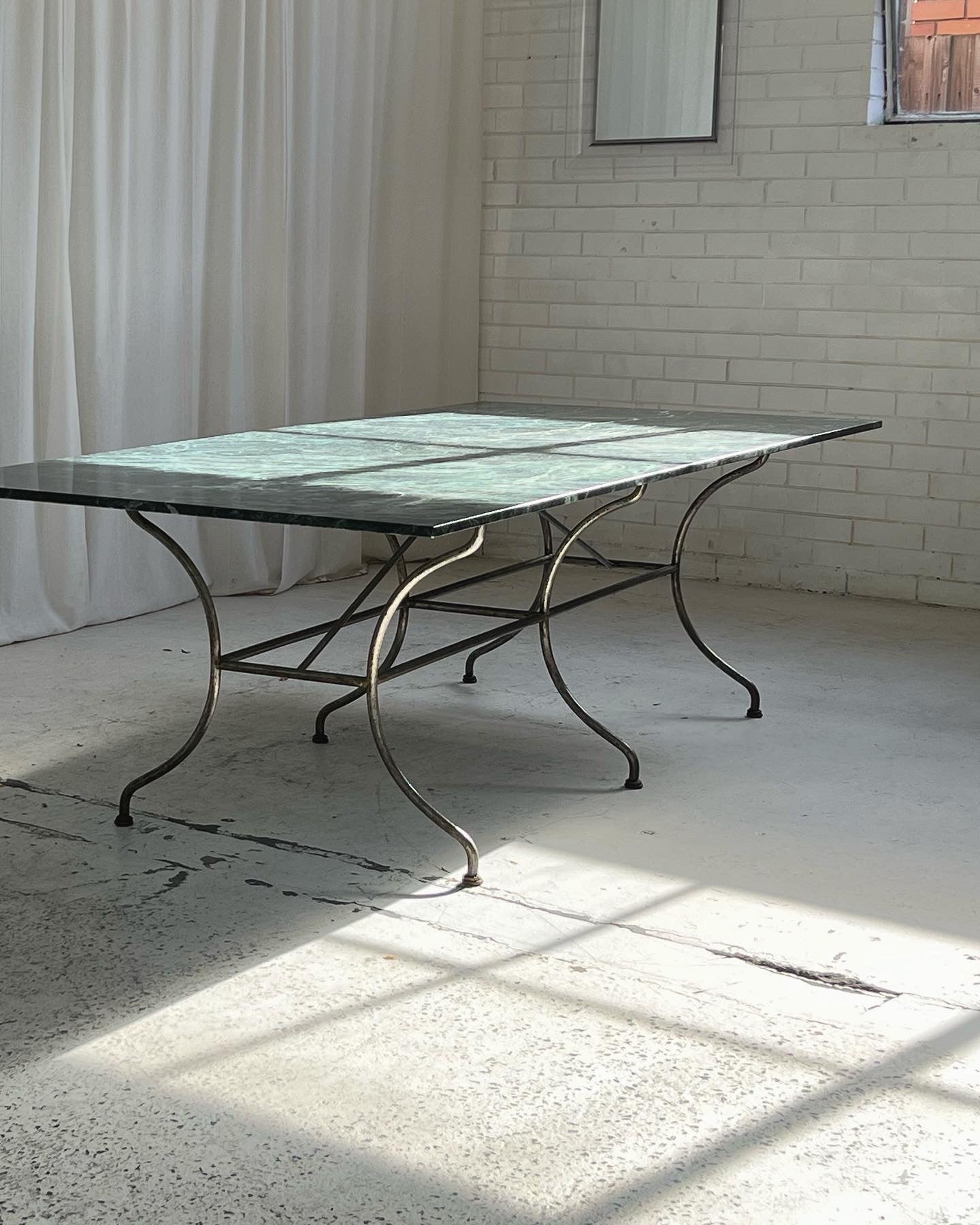 Large Green Verde Marble Table
