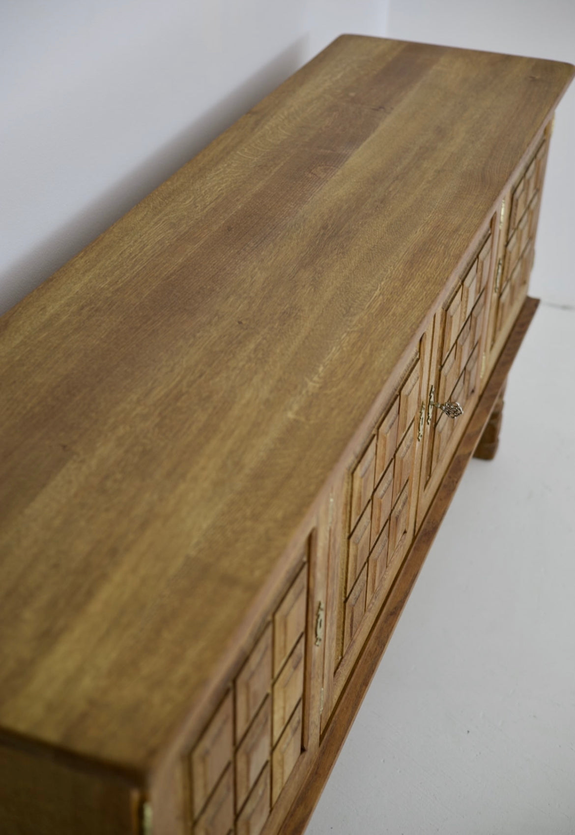 - Mid Century Brutalist Oak Sideboard