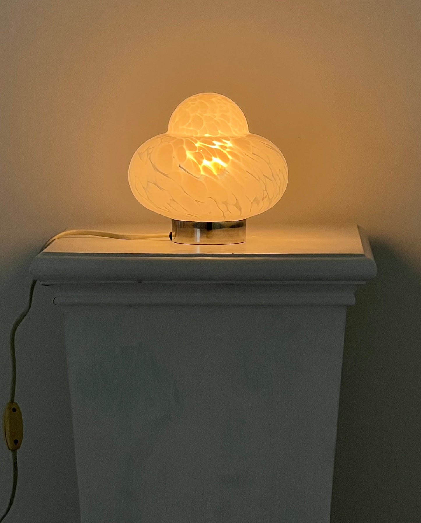 - Vintage Italian Blown Glass Mushroom Lamp