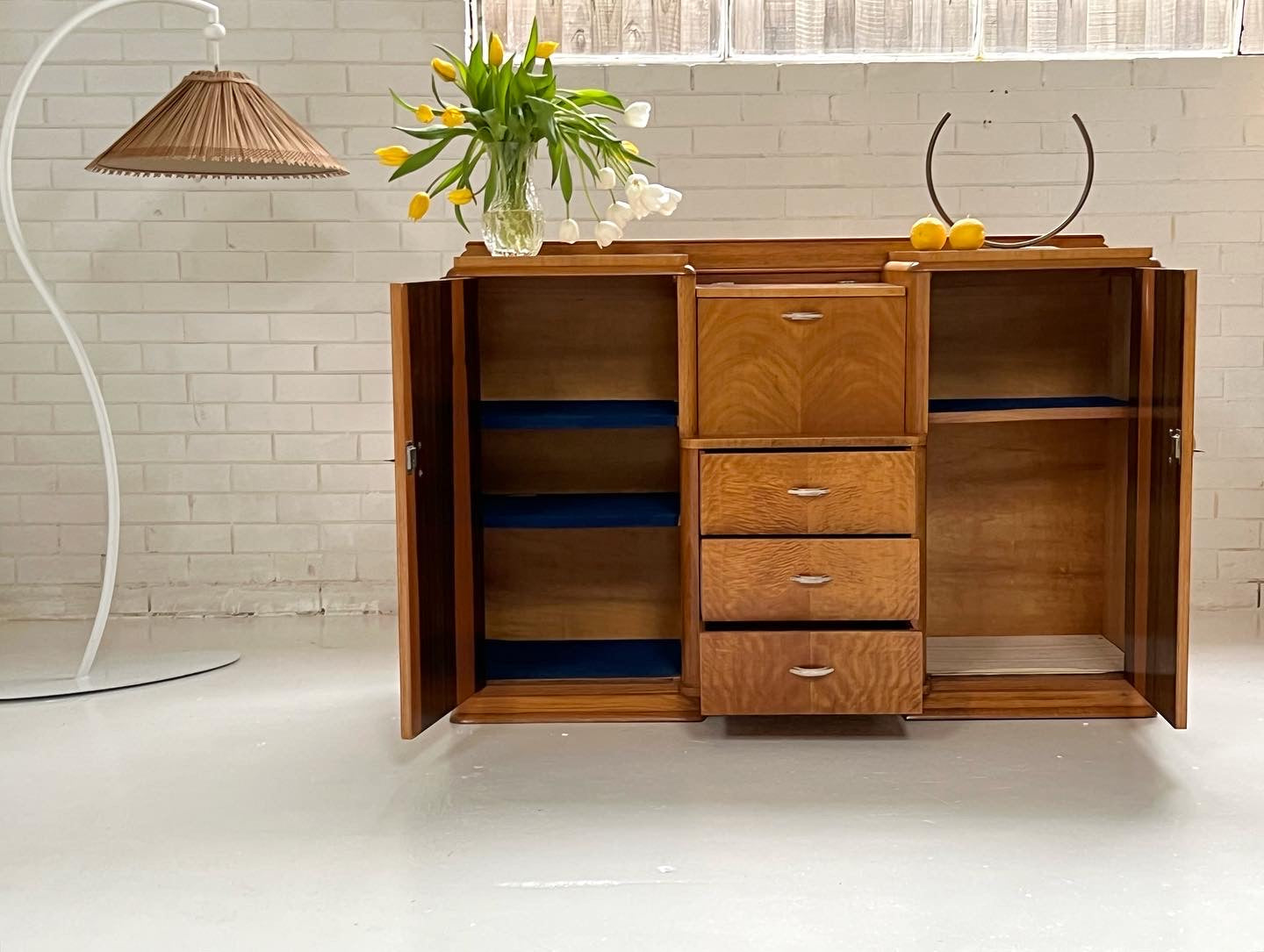 - Vintage Burl Cabinet