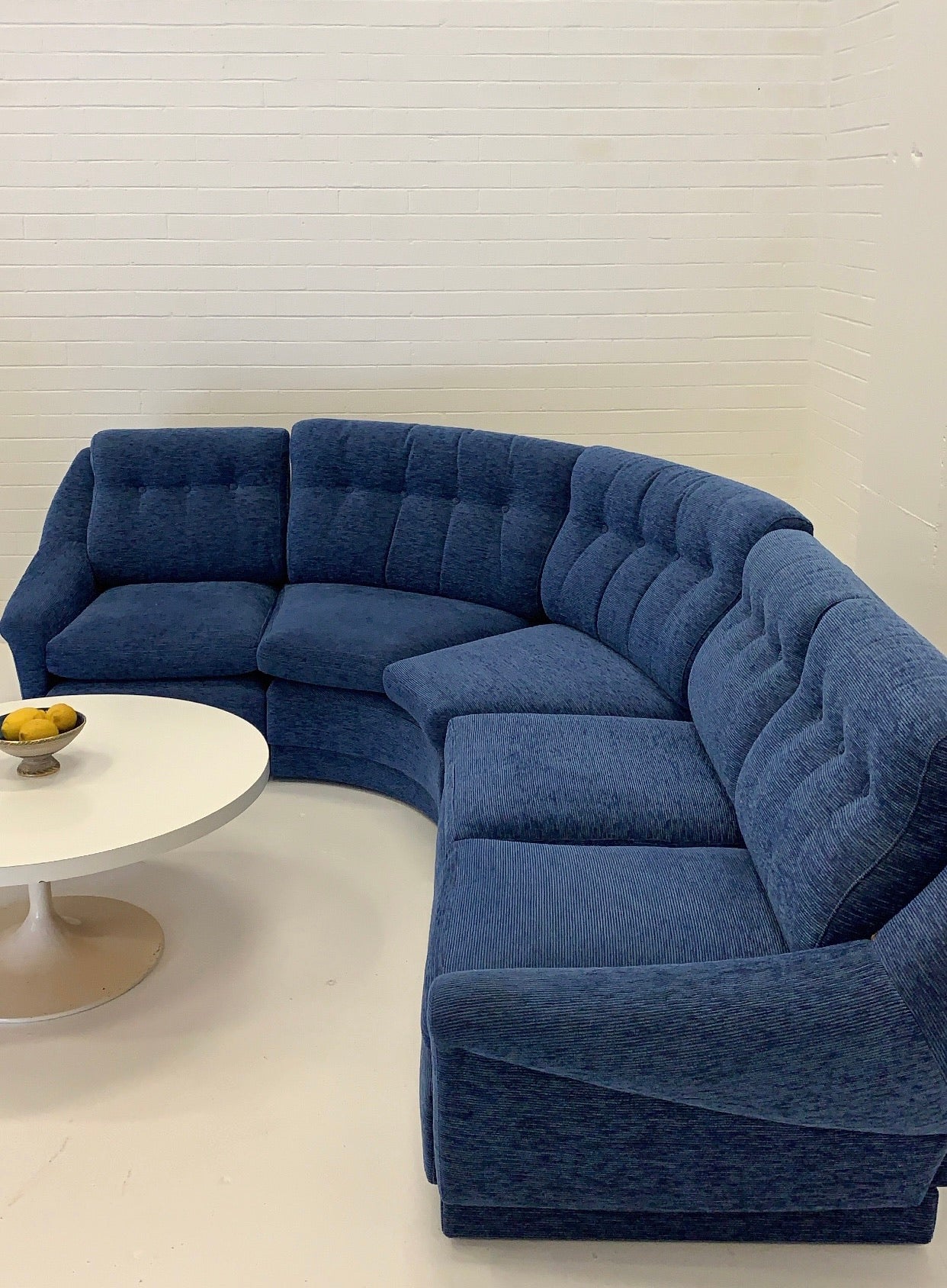 Vintage Modular Curved Sofa by Parker