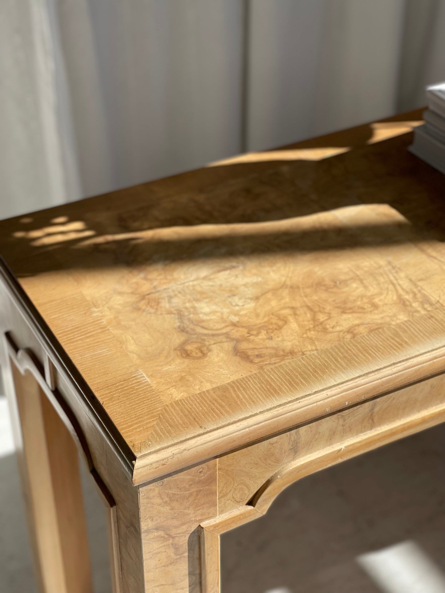 Blonde Burl Console