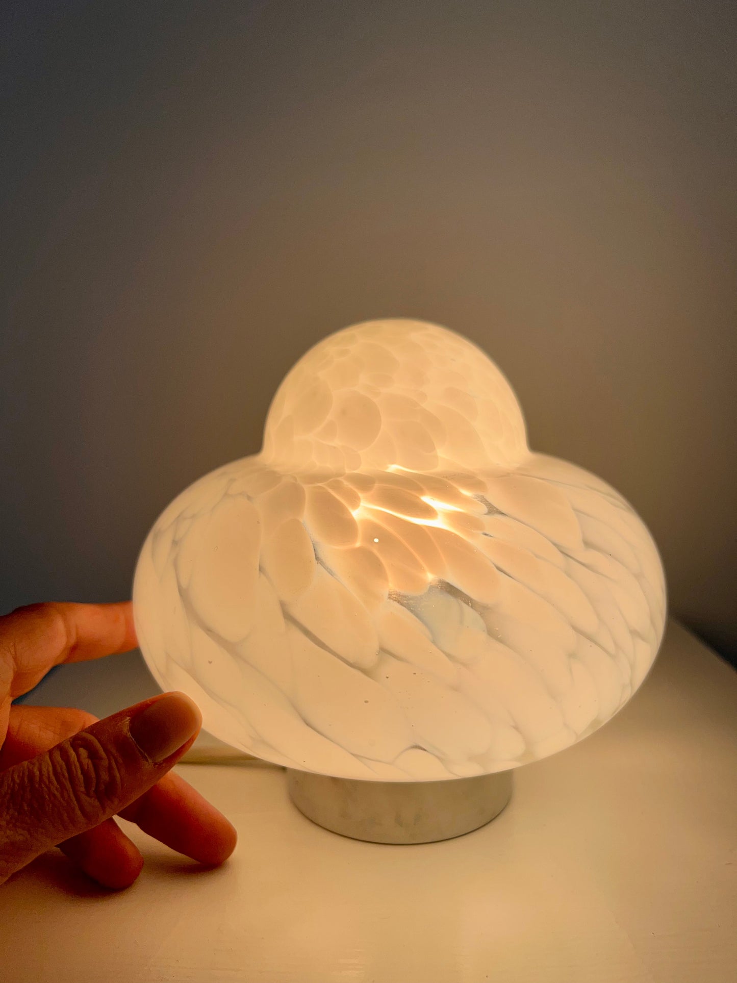 - Vintage Italian Blown Glass Mushroom Lamp