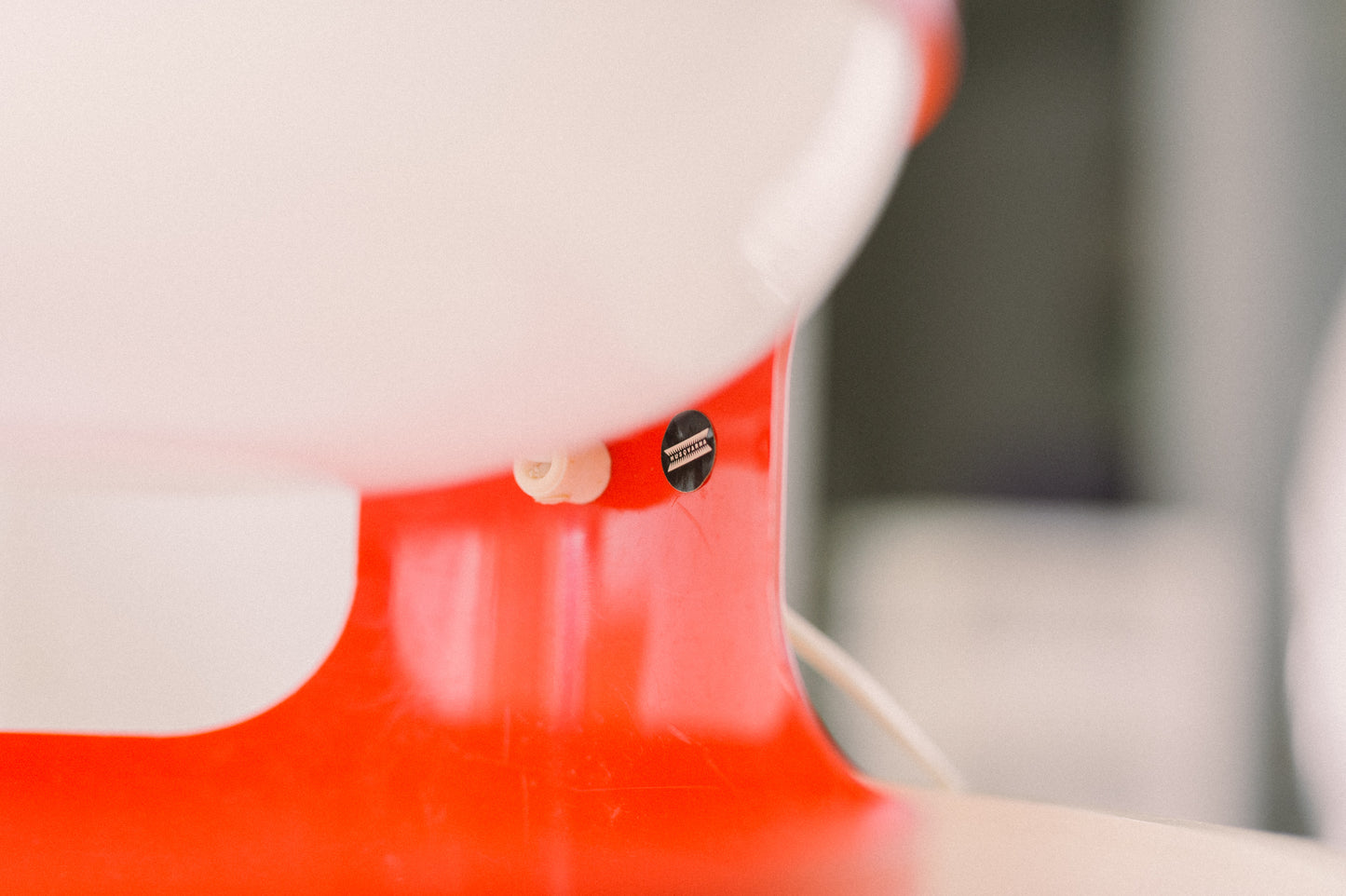 Red Kartell KD27 Lamp by Joe Colombo