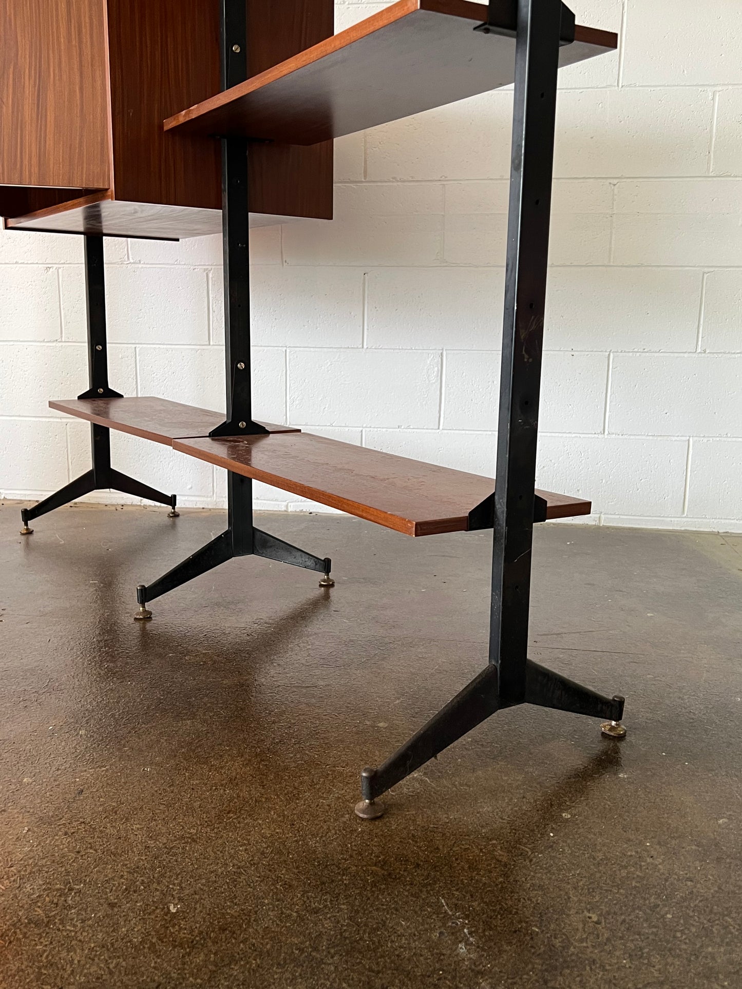 - Mid Century Modern Teak Italian 1960s Bookshelf