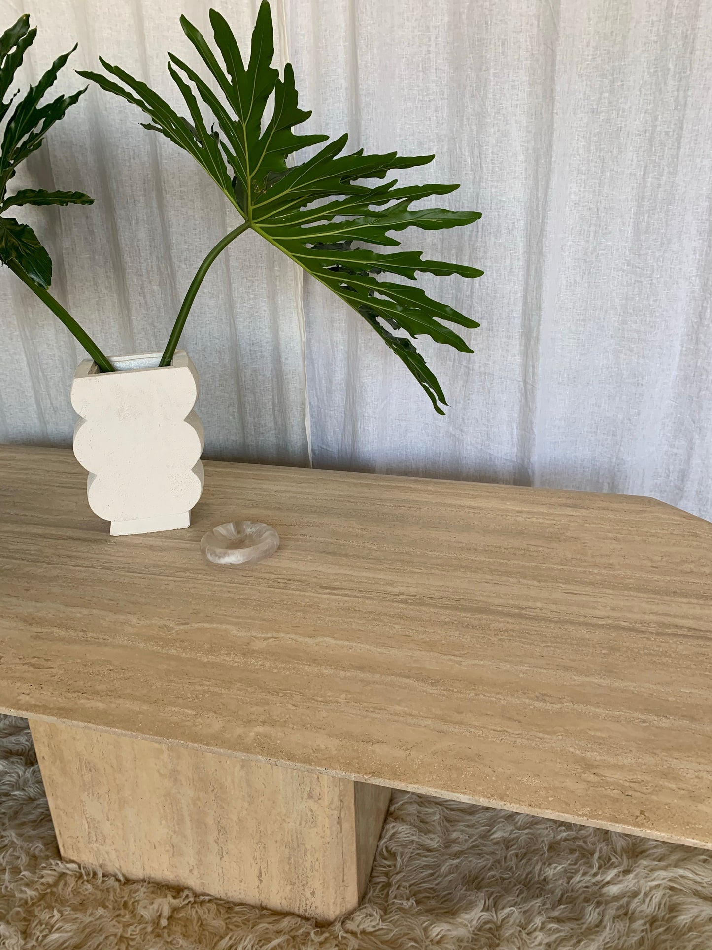 Beautiful Travertine Dining Table