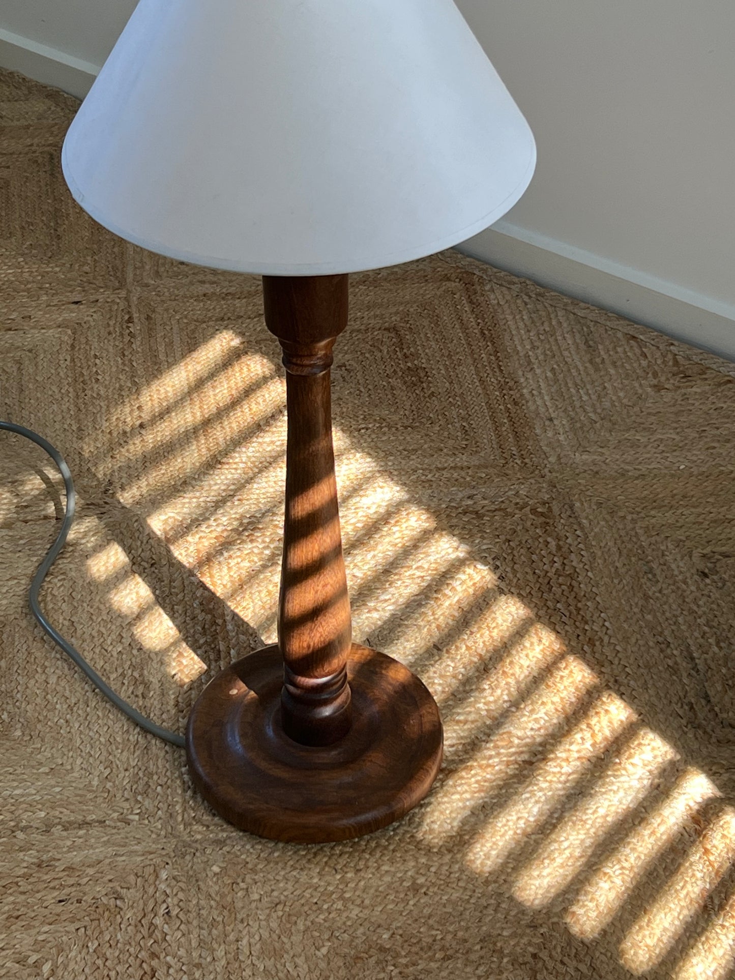 - Vintage Turned Wood Lamp