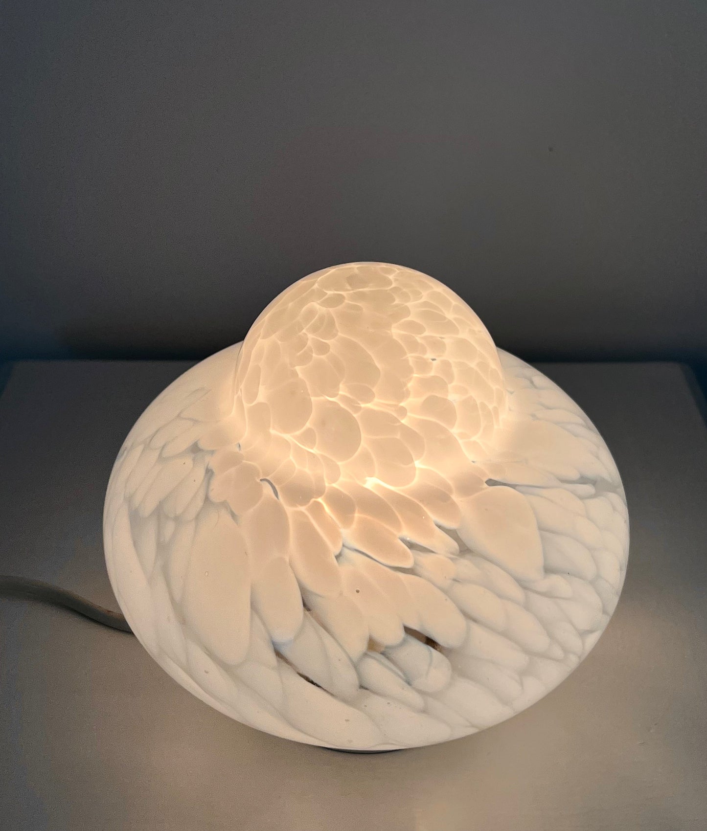 - Vintage Italian Blown Glass Mushroom Lamp