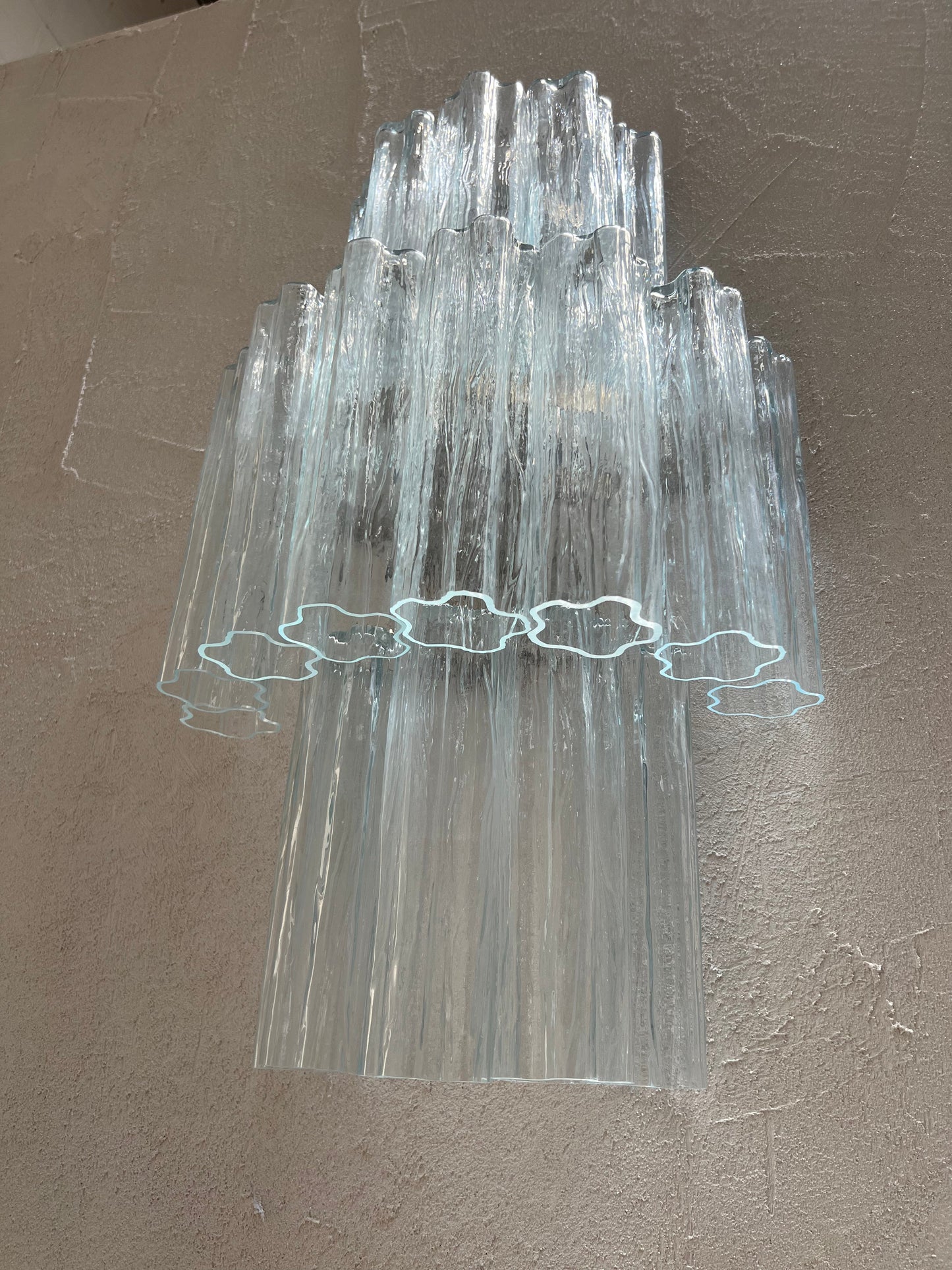 Murano Sconce - Venini TRONCHI CLEAR - One Available