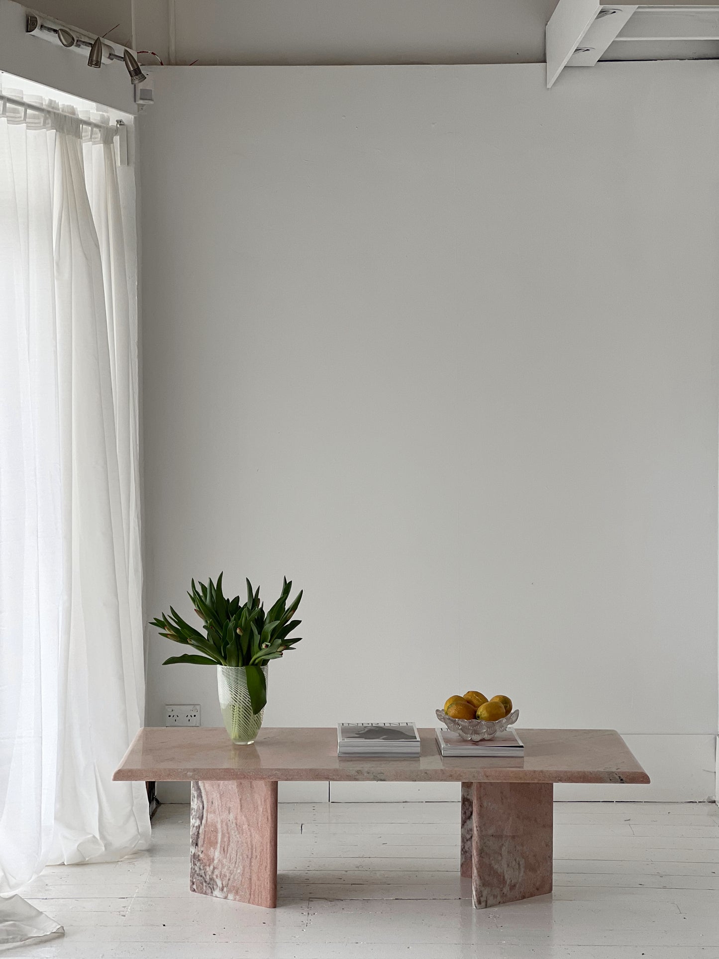 Pink Marble Coffee Table