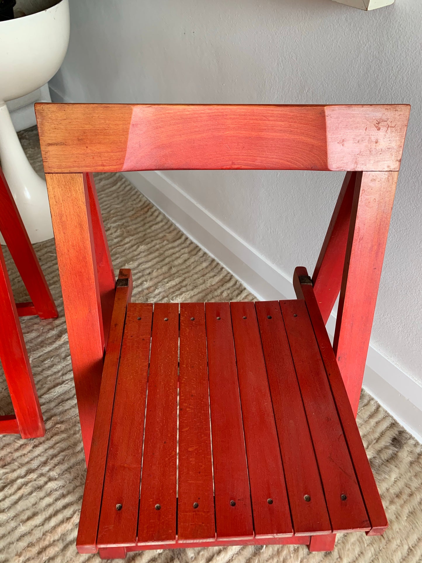 Original 1960’s Aldo Jacober and Pierangela d’Aniello “Trieste” Folding Chairs for Bazzani