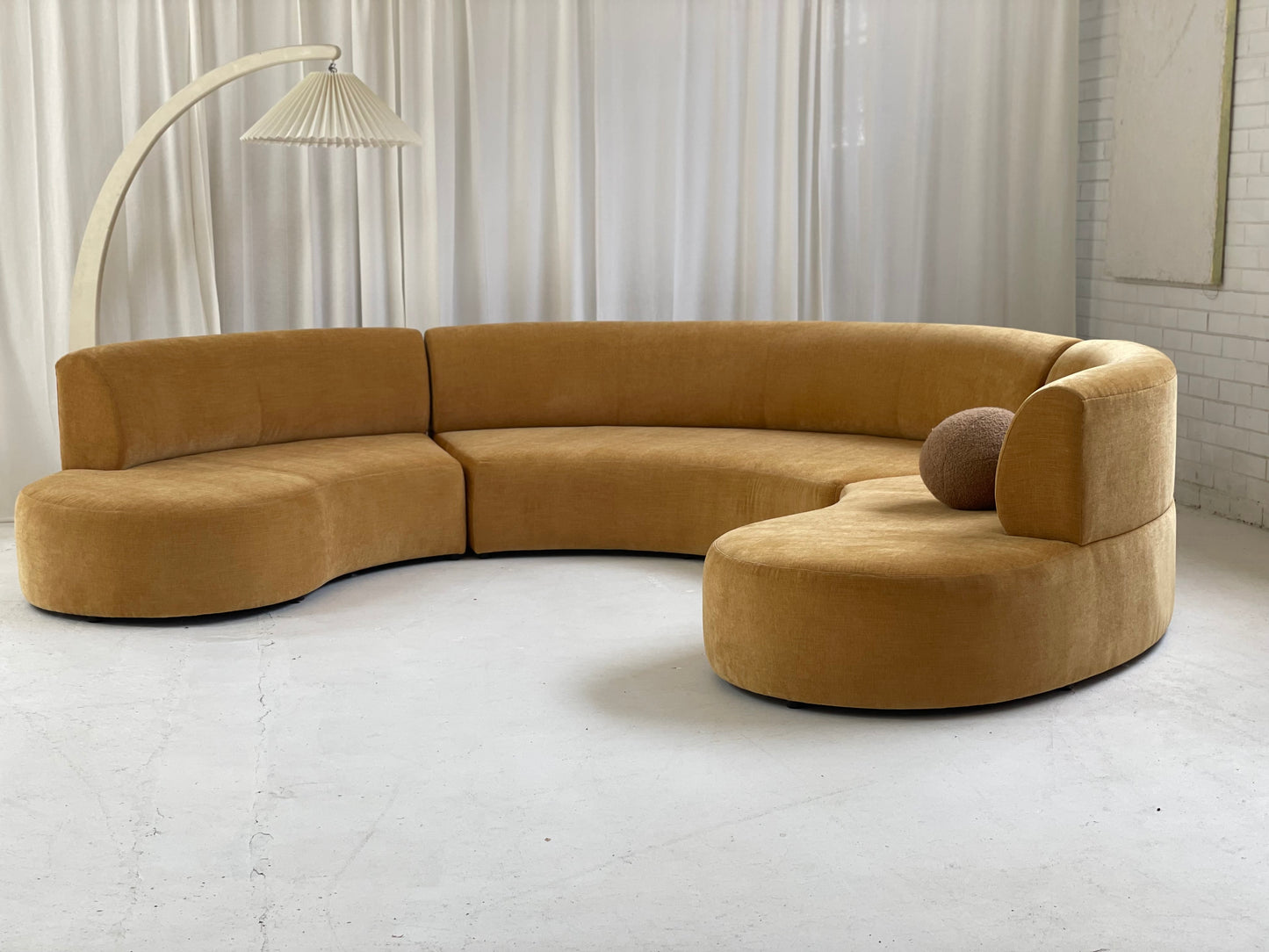 Bespoke Mustard Curvy Modular Sofa