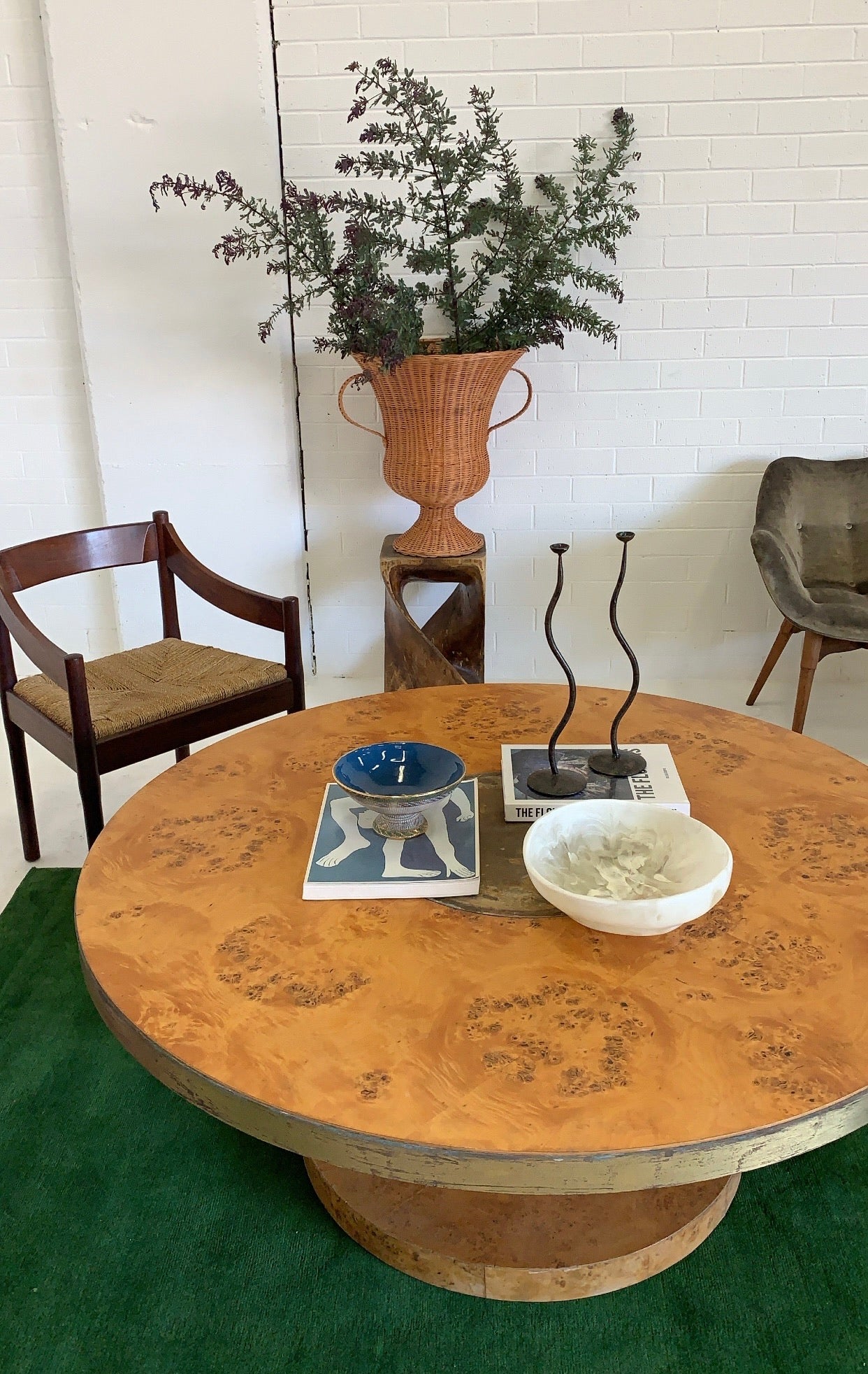 Amazing Vintage Burl Coffee Table
