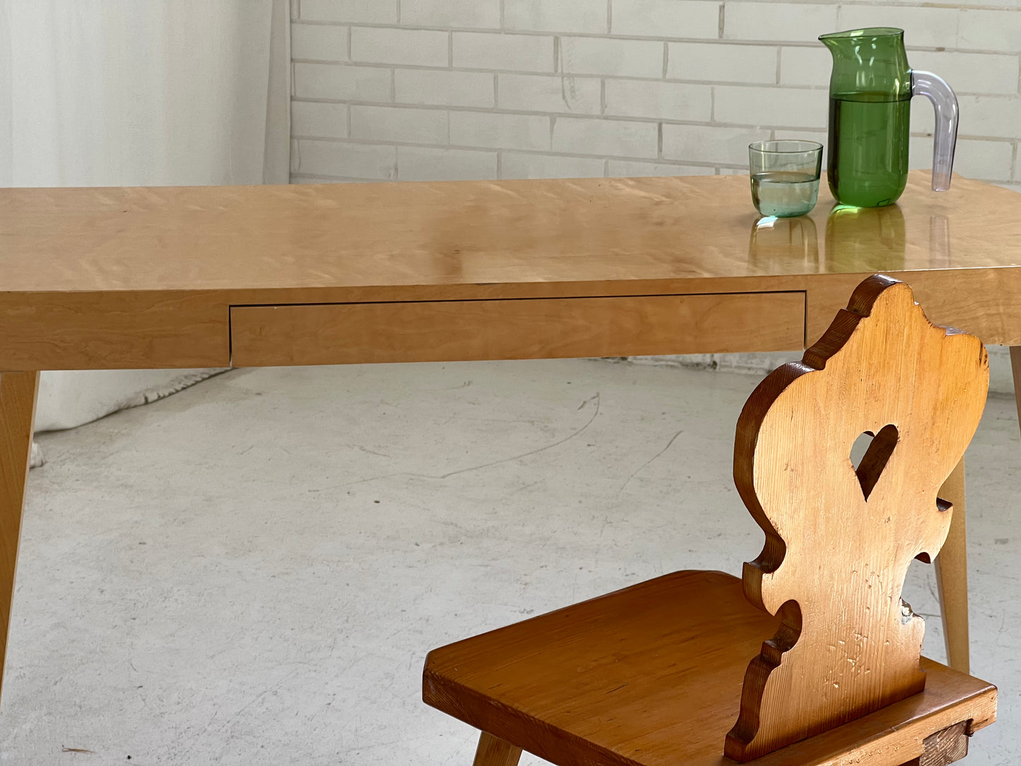 - Light Wooden Desk/Console Table