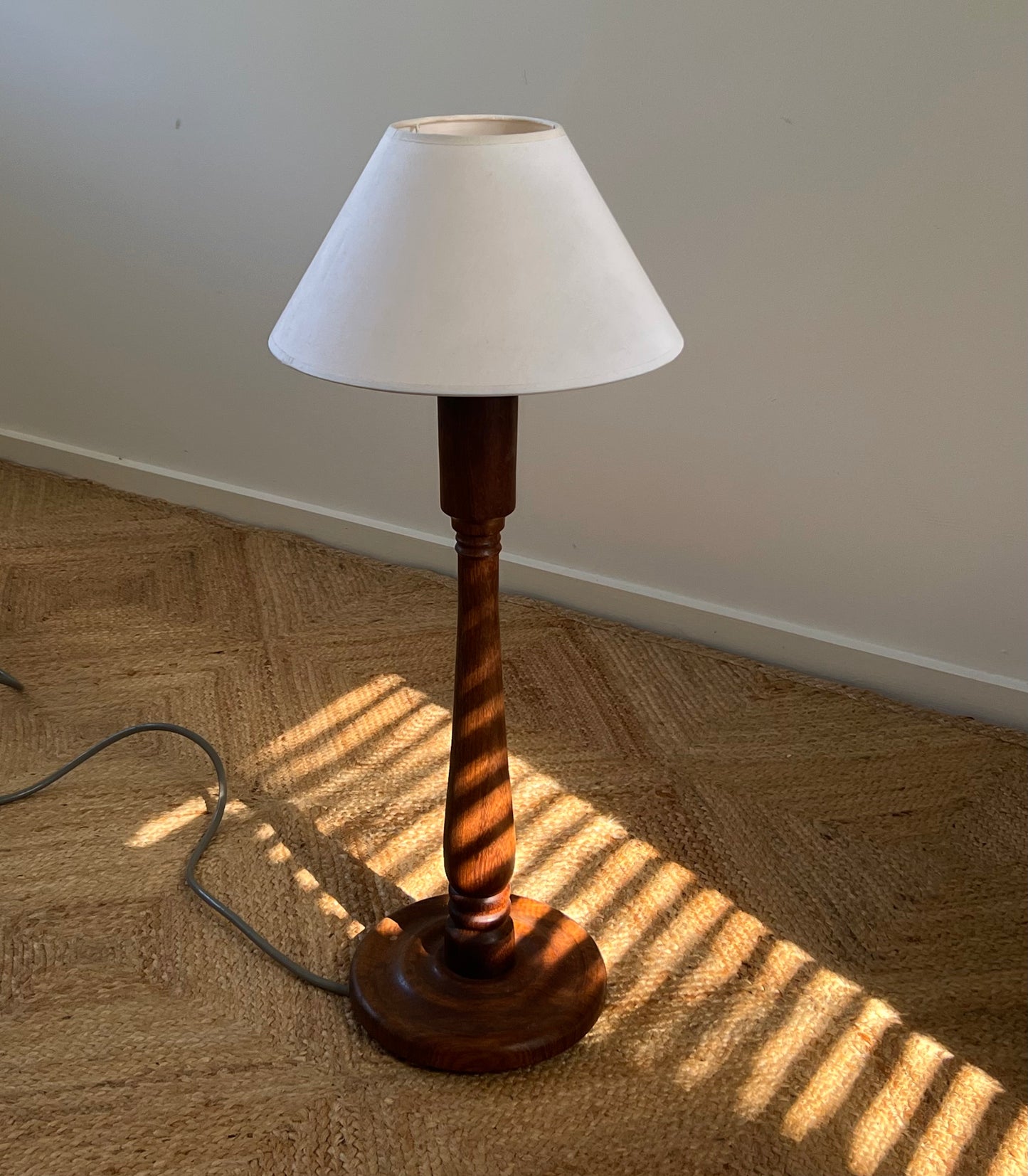- Vintage Turned Wood Lamp