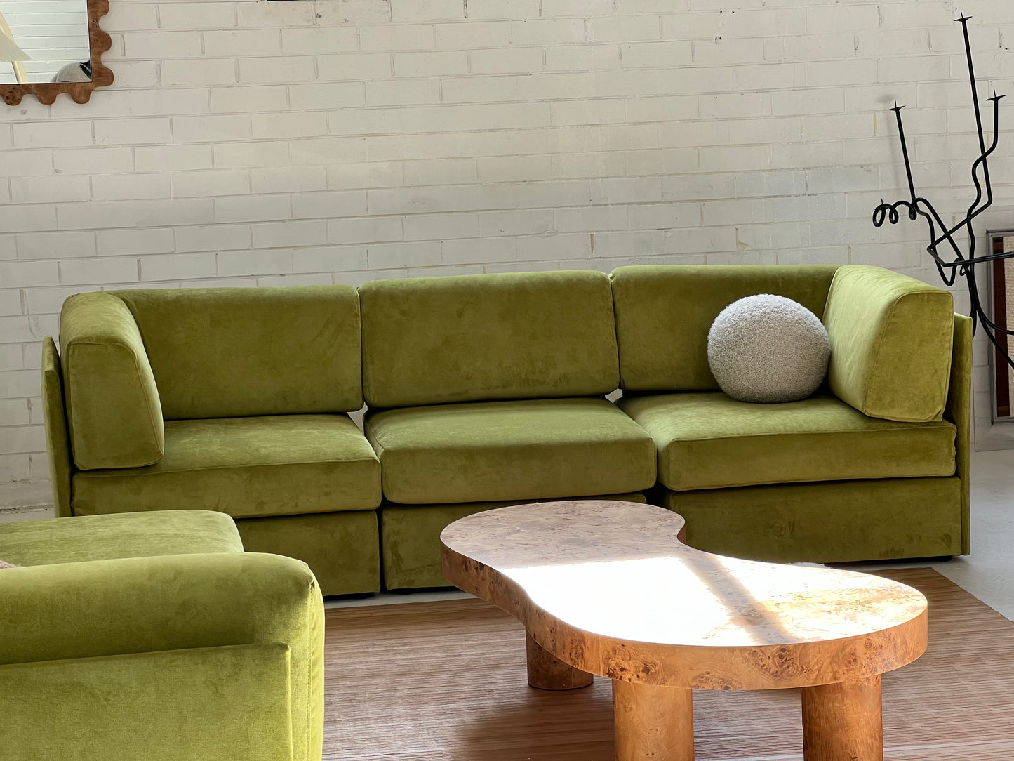 - Bespoke Large Sage Green Modular Sofa
