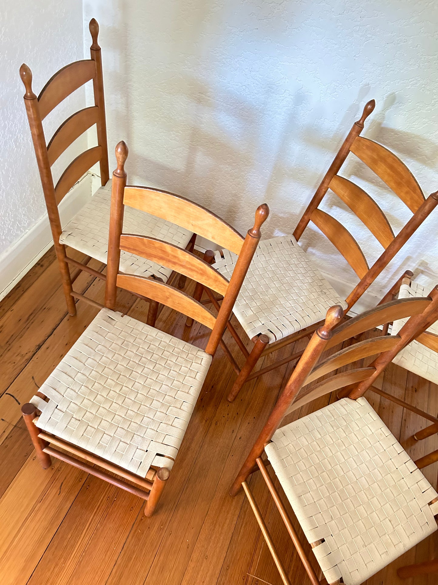 Shaker Style Ladderback Chairs - Six Available