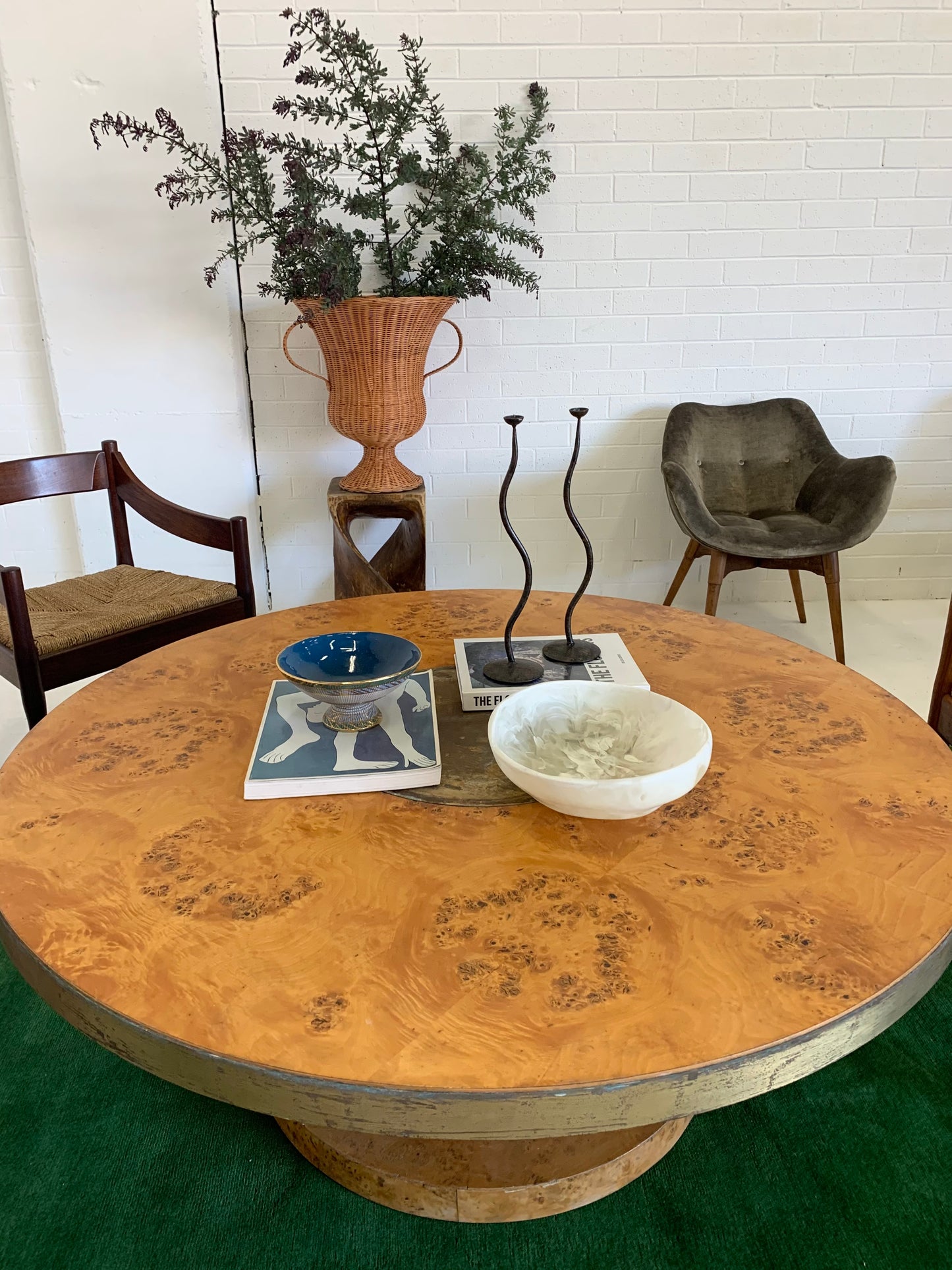 Amazing Vintage Burl Coffee Table