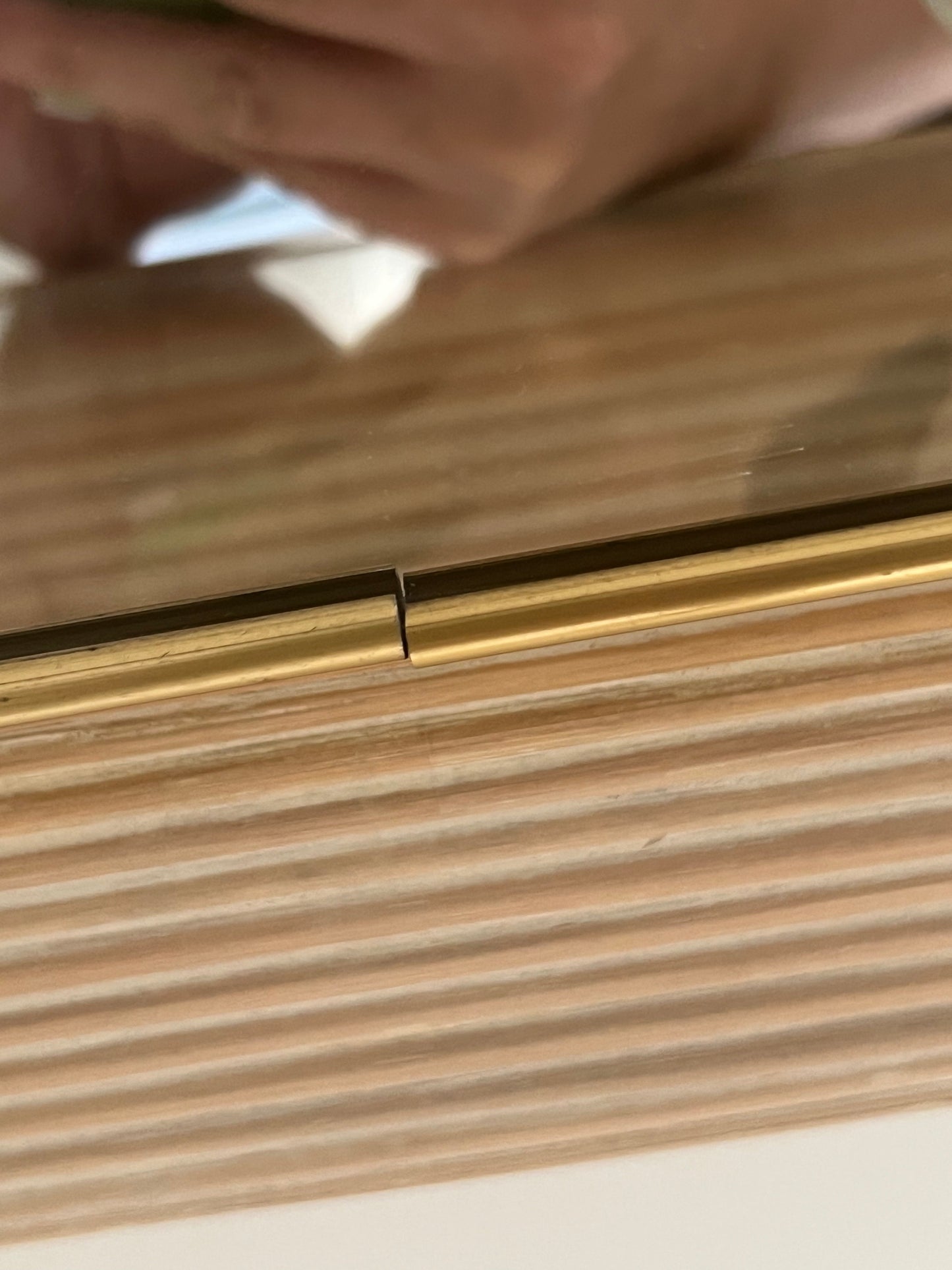 - 1950s Italian Brass Mirror - Wavy