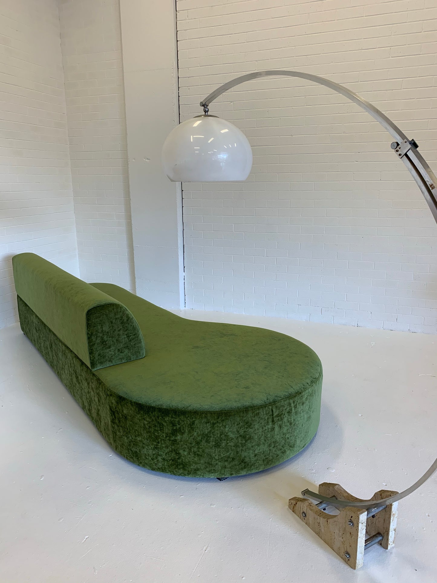 Custom Velvet Curved Sofa