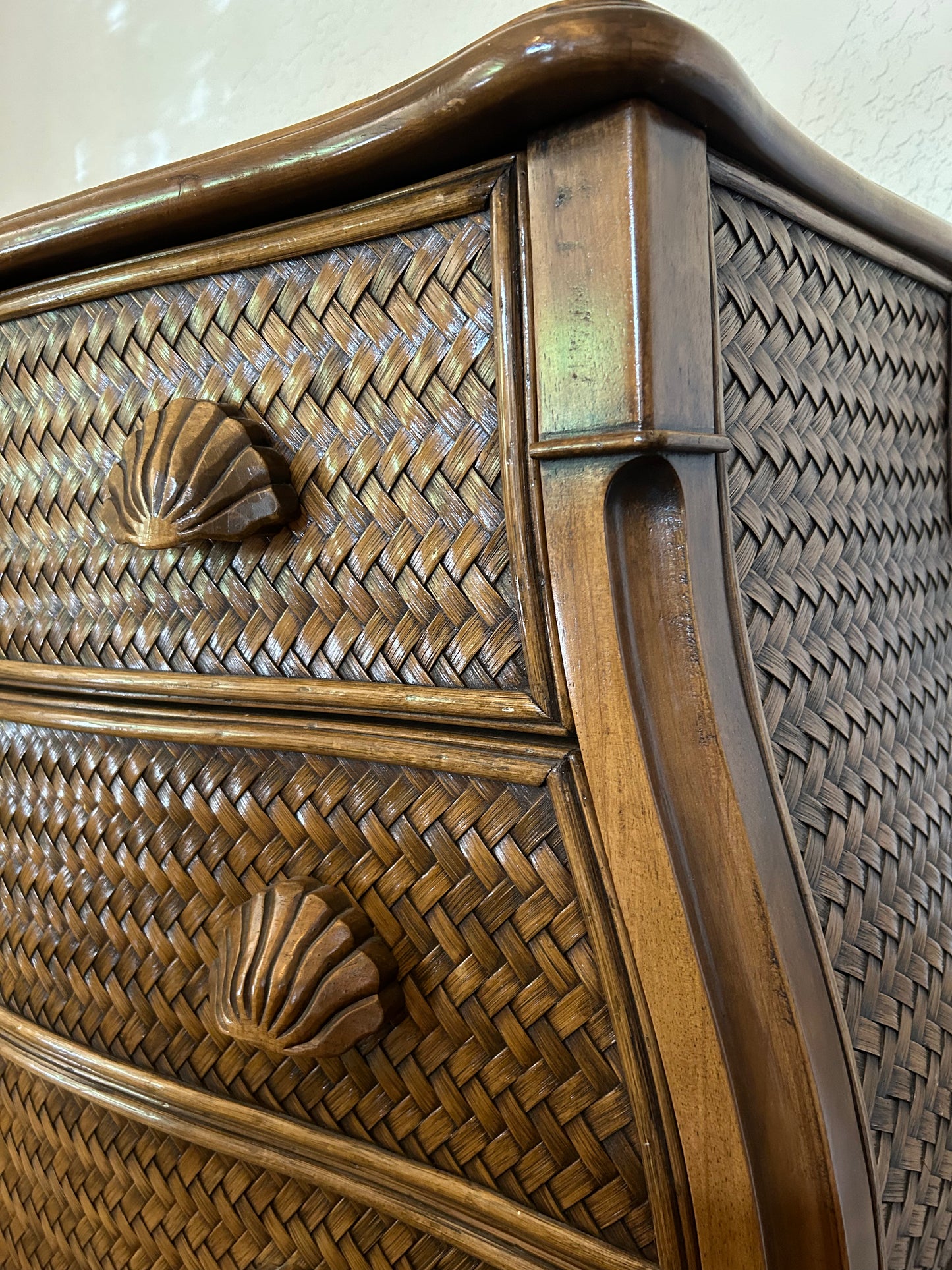 - Woven Curved Chest of Drawers