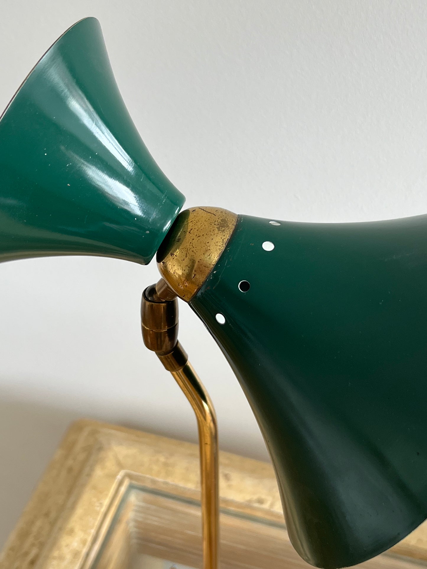 - Green Table Lamp, Italy 1950s