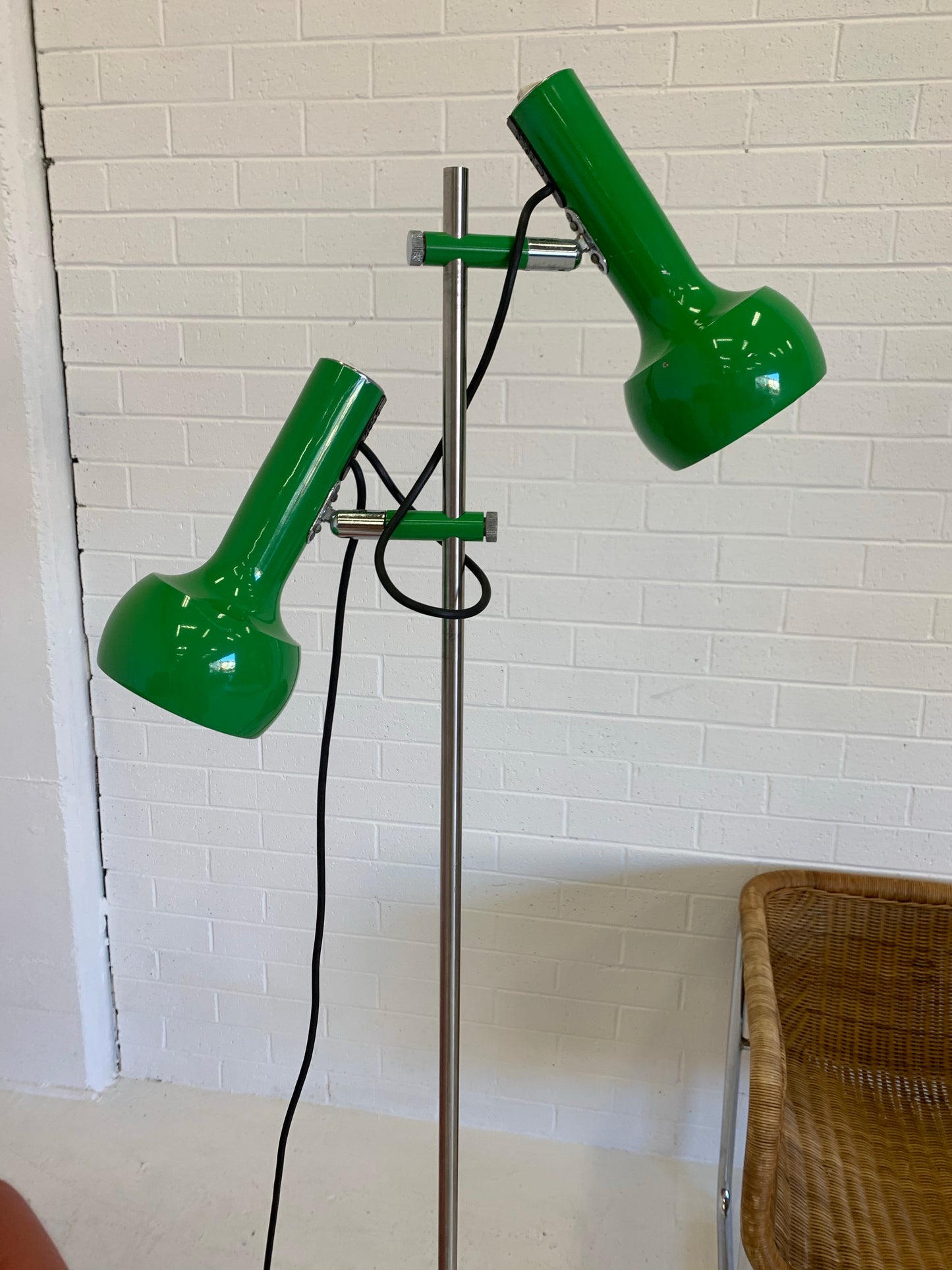 Vintage Oslo Twin Chrome Floor Lamp
