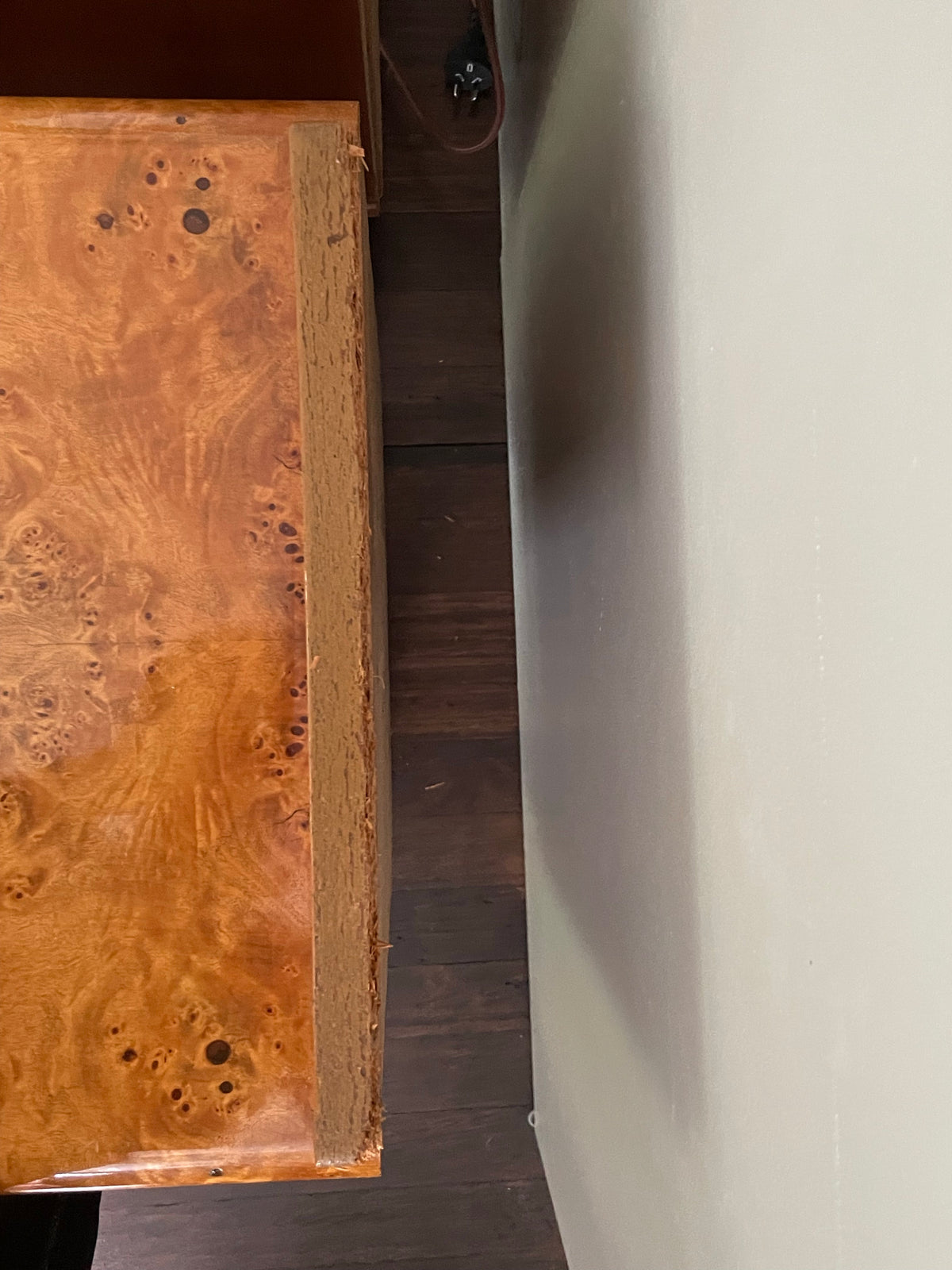 Burl Bedside Tables (Pair)
