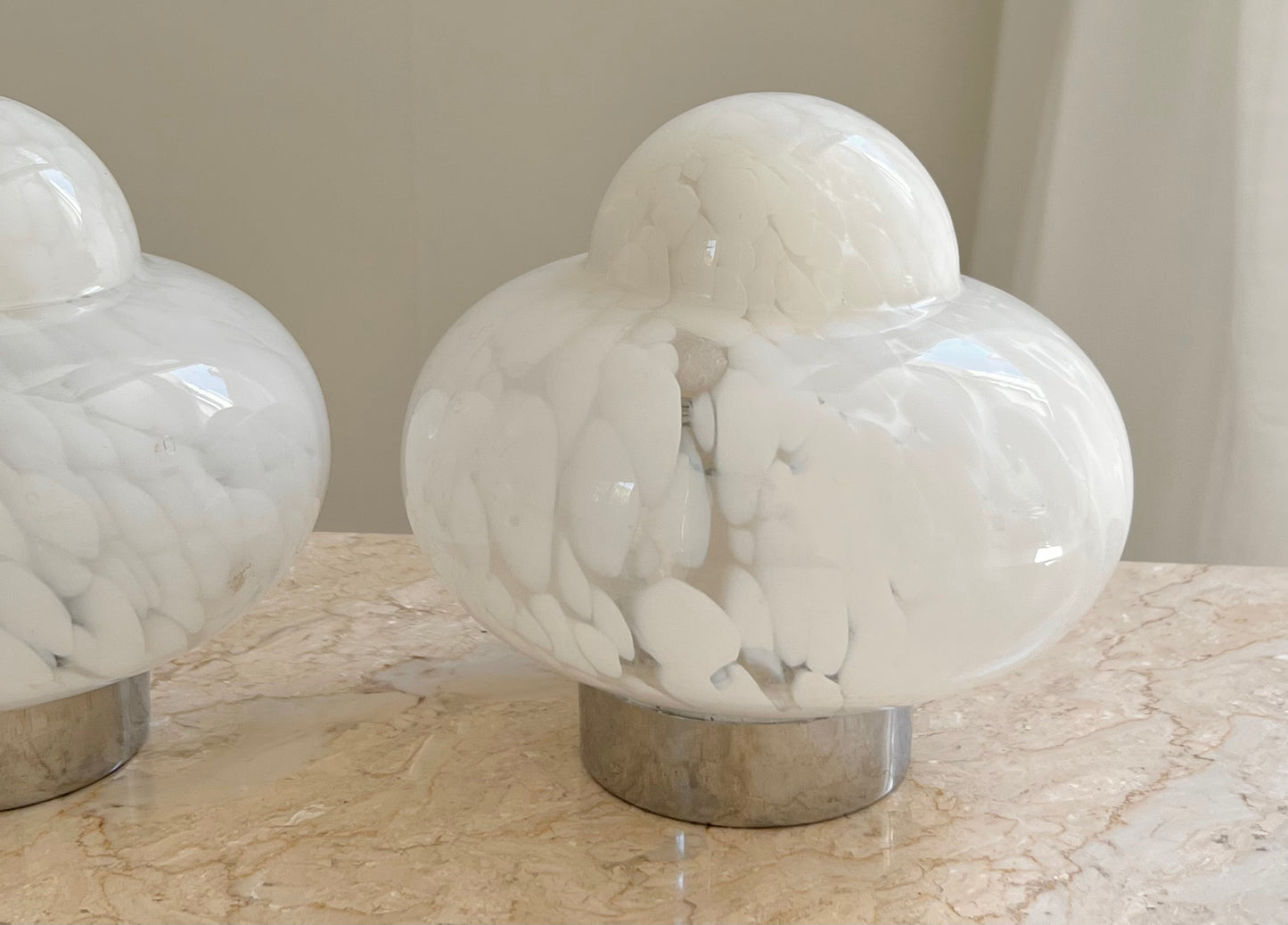 - Vintage Italian Blown Glass Mushroom Lamp