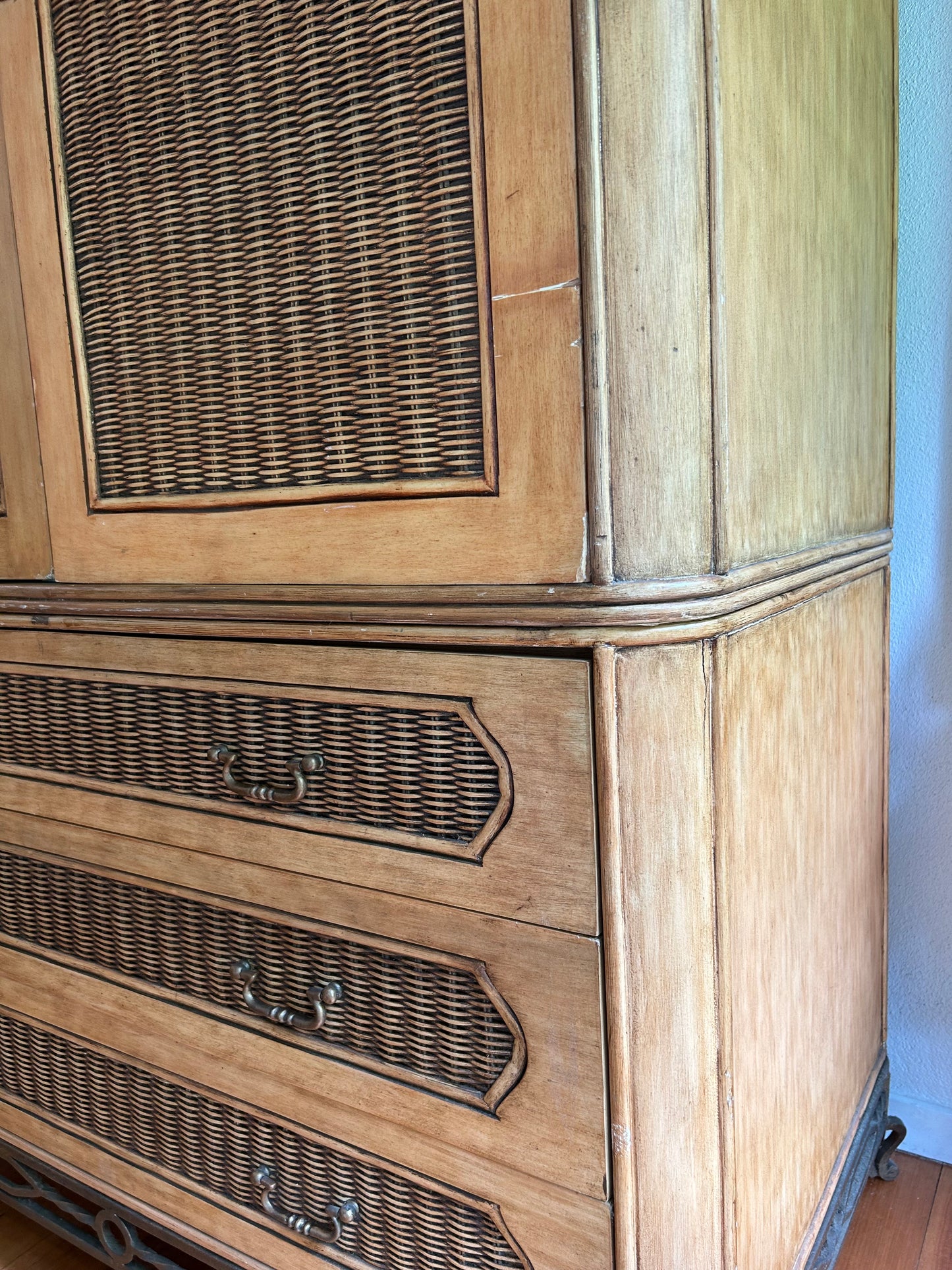 - Timber & Wicker Armoire