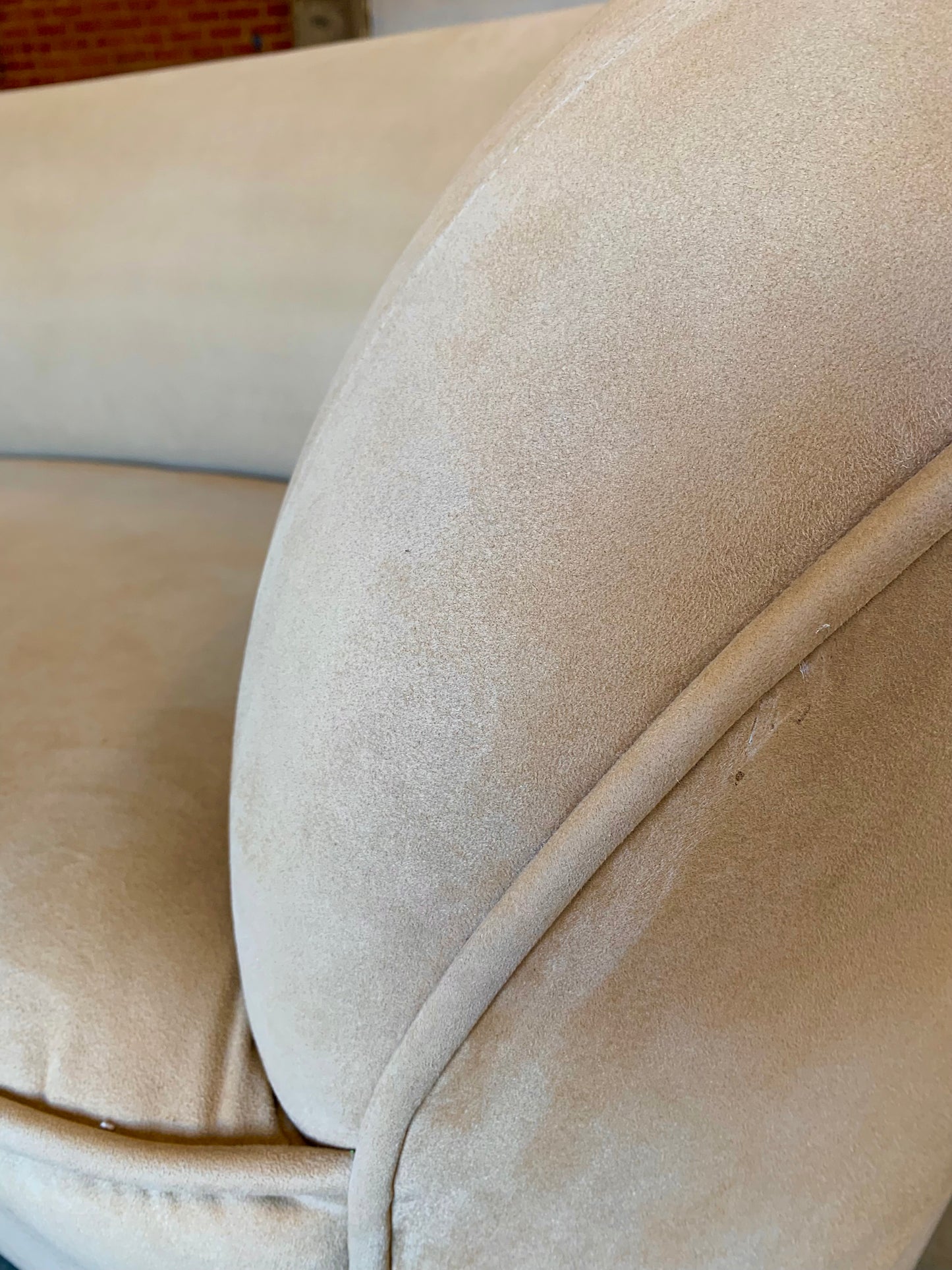 Sculptural Curved Sofa and Ottoman