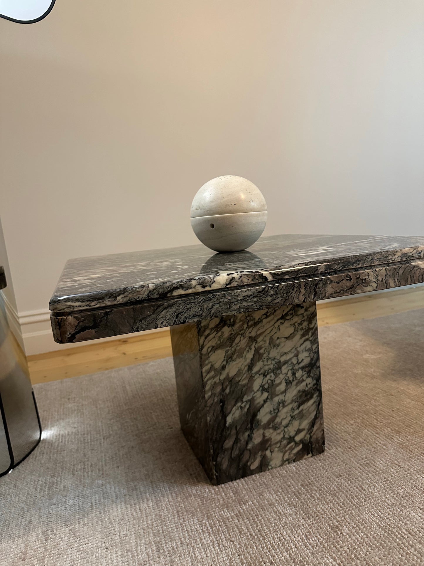 - Vintage Cippolino Marble Side Table, Italy