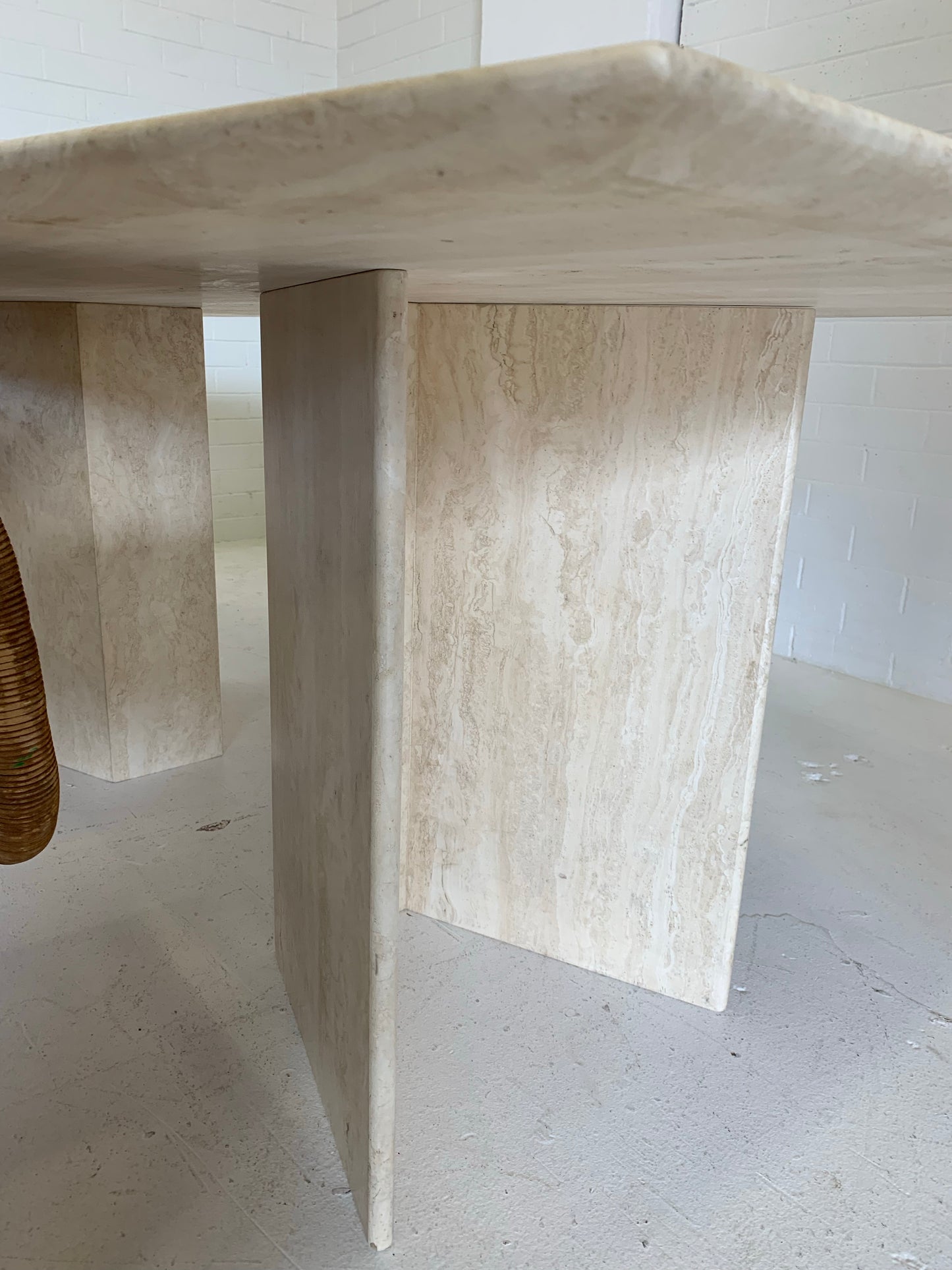 Vintage Travertine Dining Table