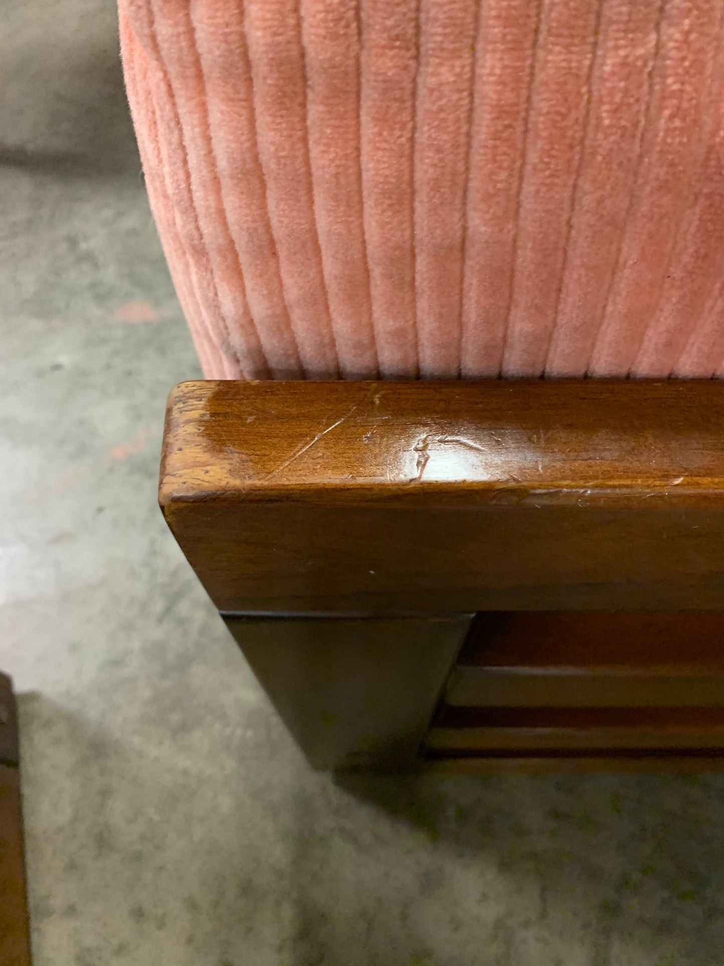 Vintage Modular Sofa in Peach Velvet Corduroy