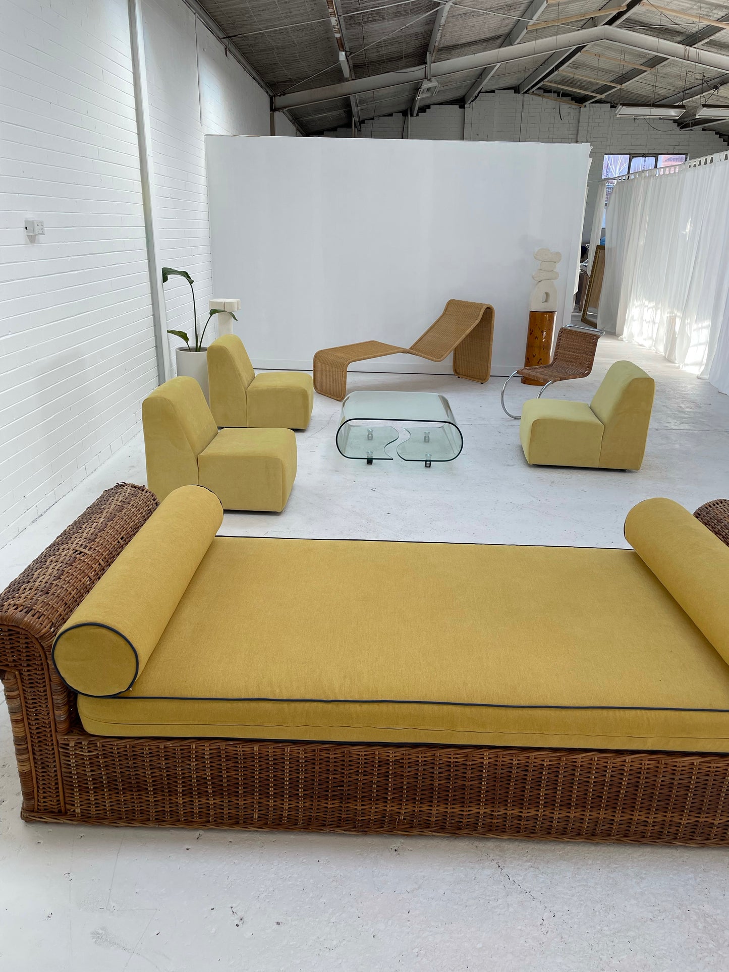 Curvy Glass Coffee Table