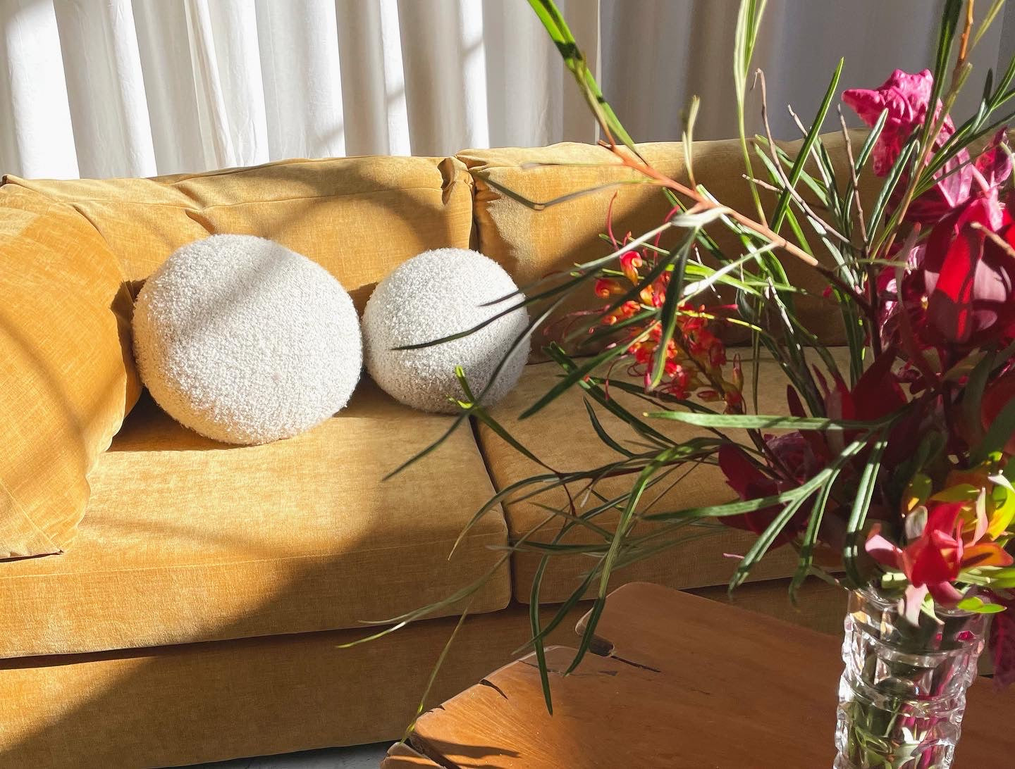 = Mustard 3 Seater Sofa