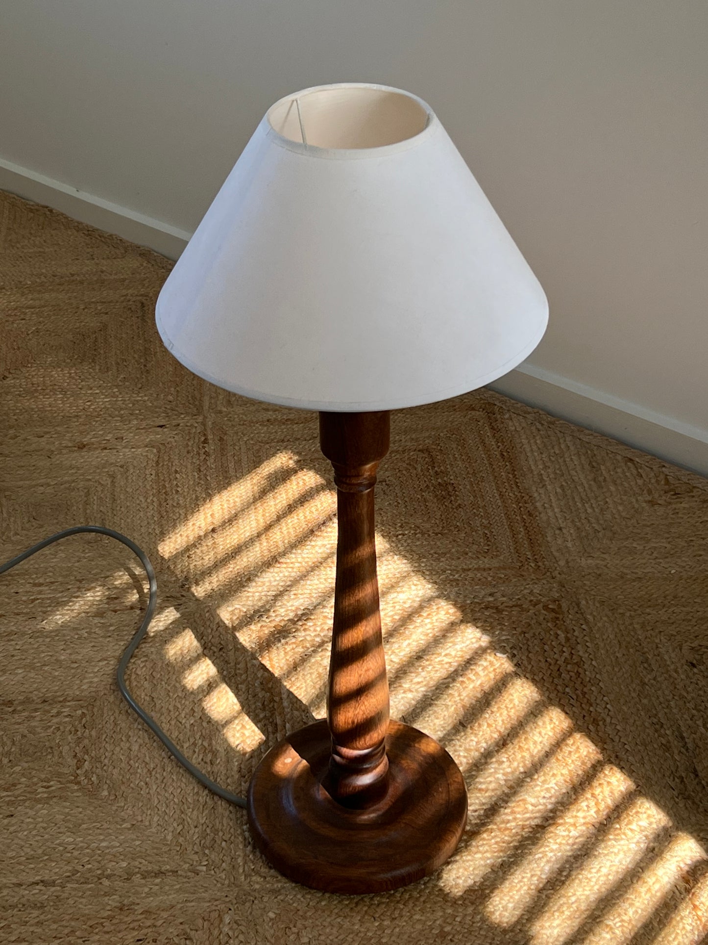 - Vintage Turned Wood Lamp