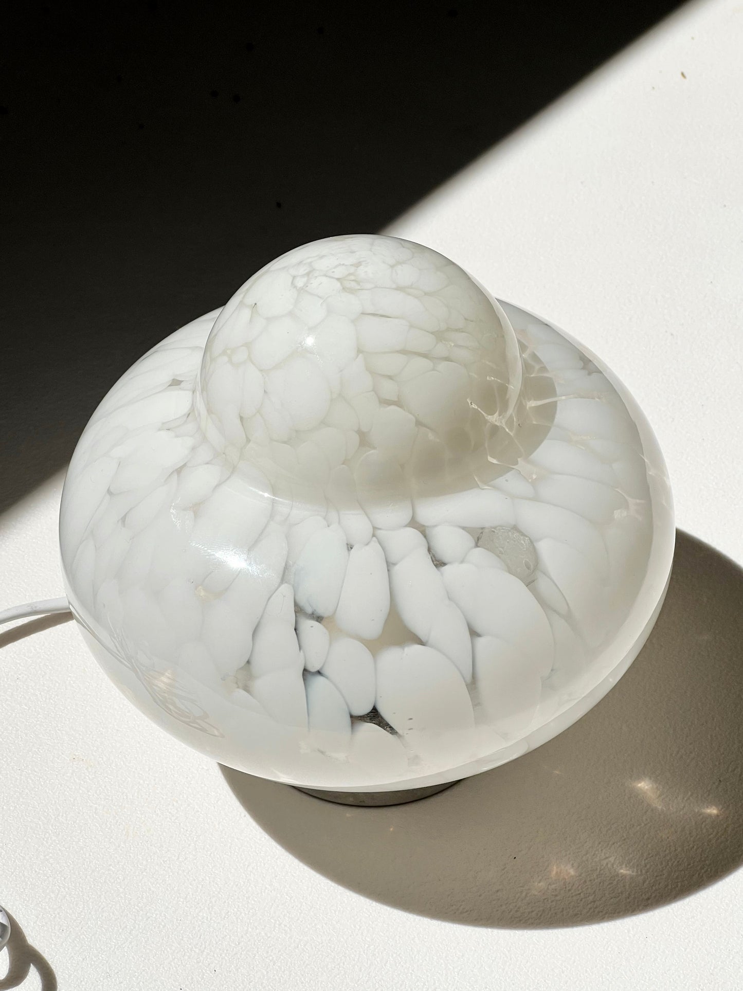 - Vintage Italian Blown Glass Mushroom Lamp