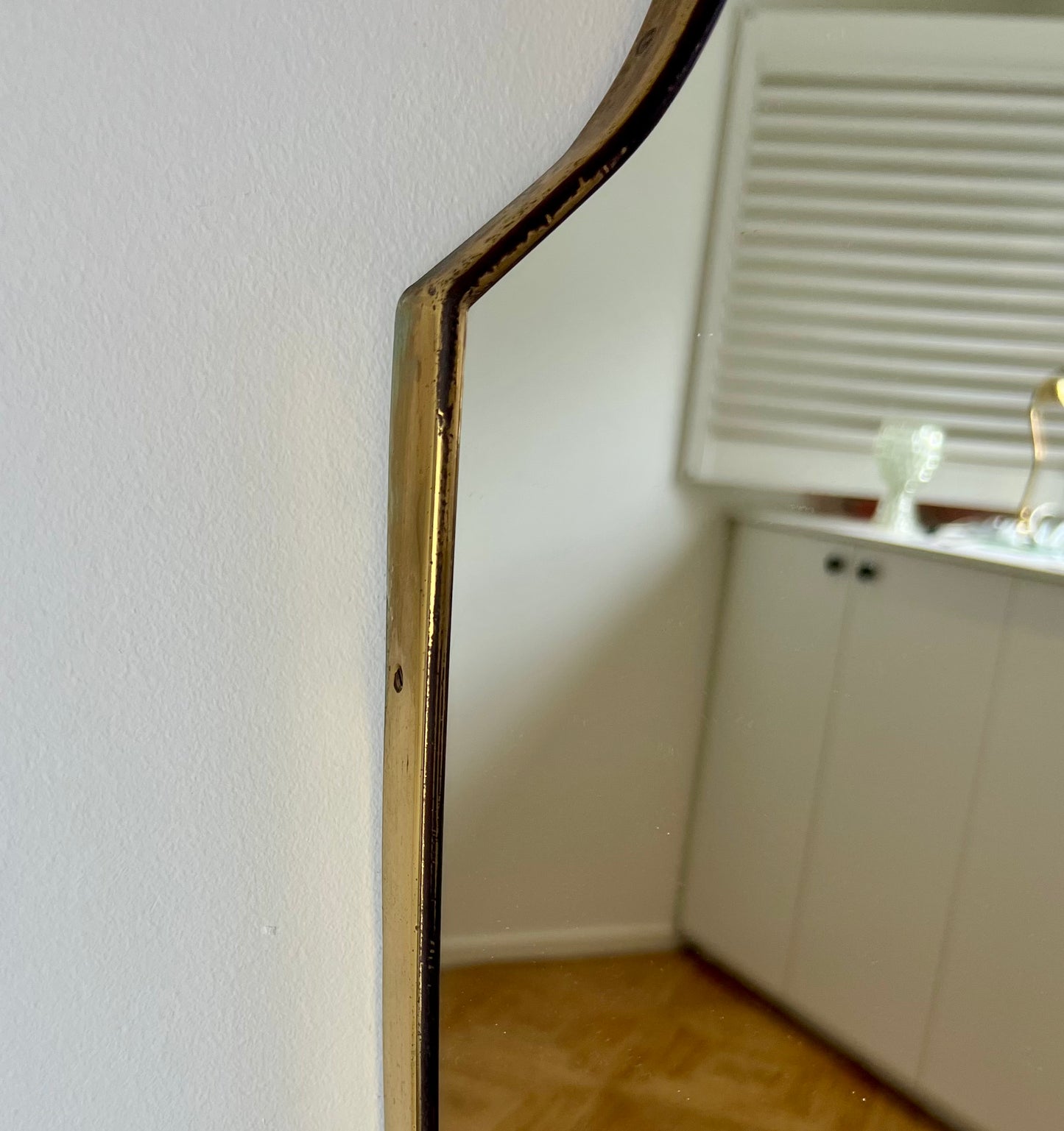 - 1950s Italian Brass Mirror - Loops