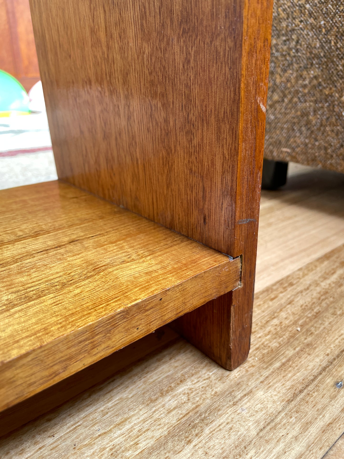 Vintage timber book shelf