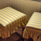 Pair of Reupholstered Spanish-style Bobbin Reel Stools