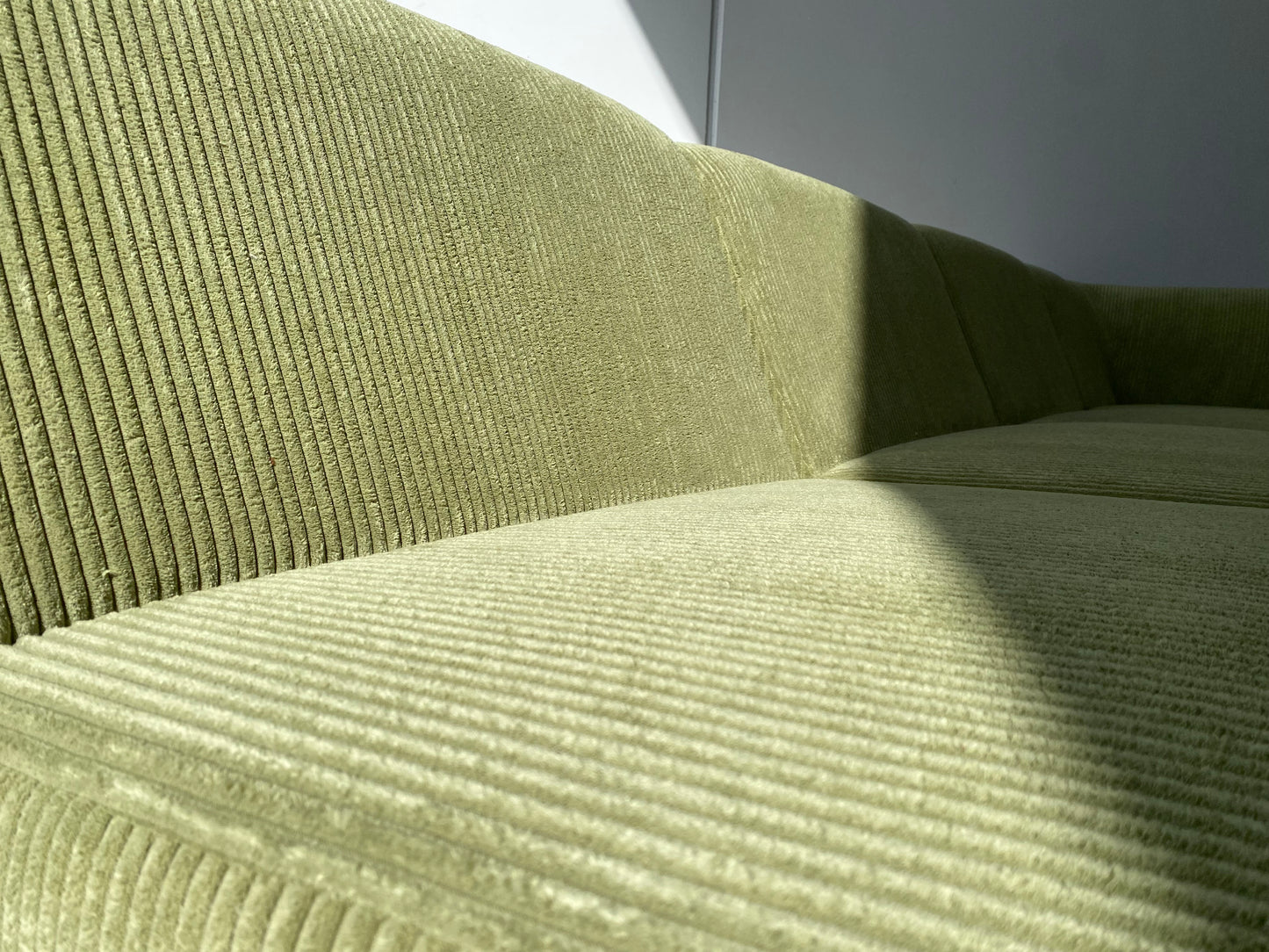 Green Corduroy Modular Sofa