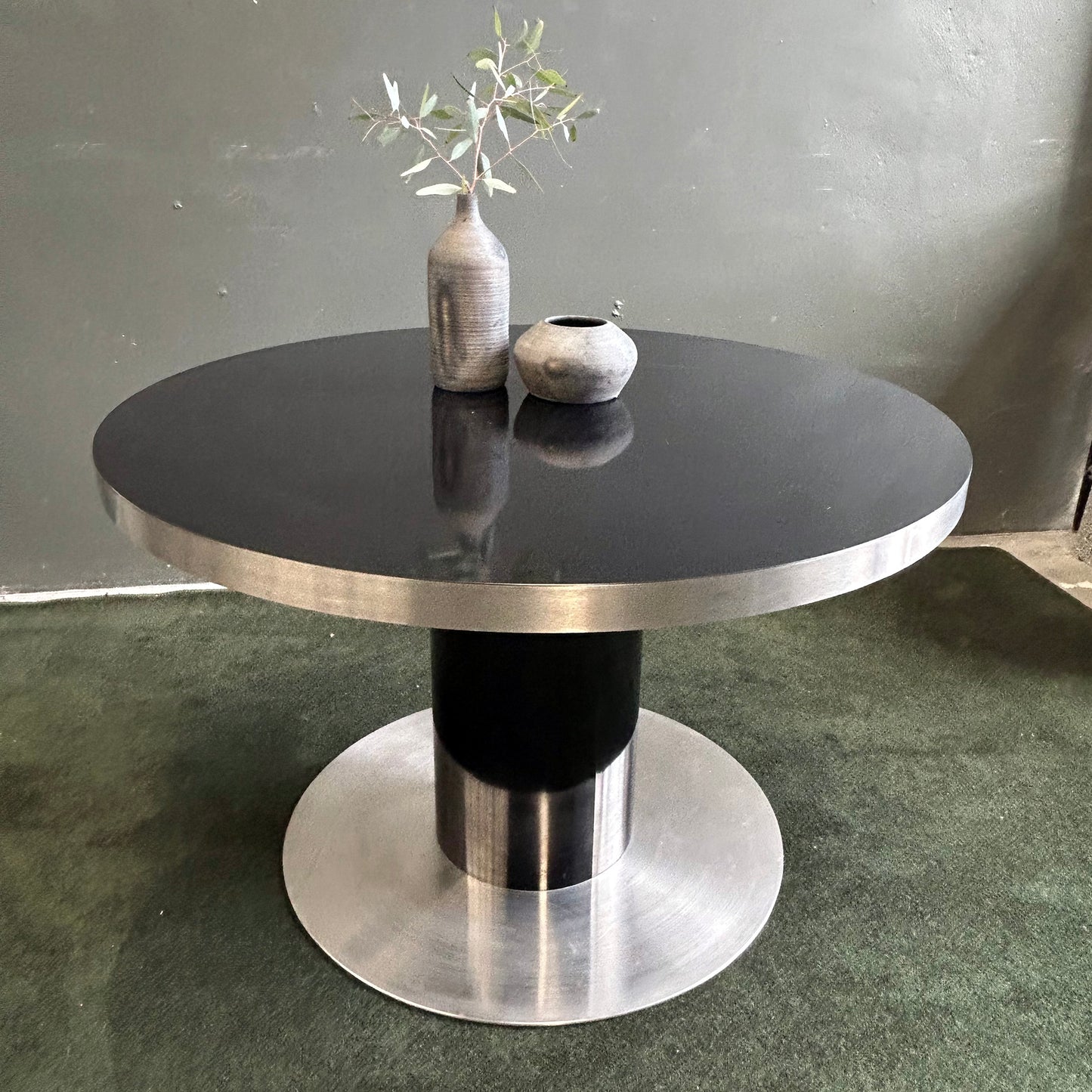 Set of 6 Willy Rizzo Chairs and Table, for Mario Sabot, Italy, 1970s