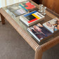1970s Reed & Glass Coffee Table