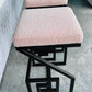 Set of Three Greek Key Bar Stools