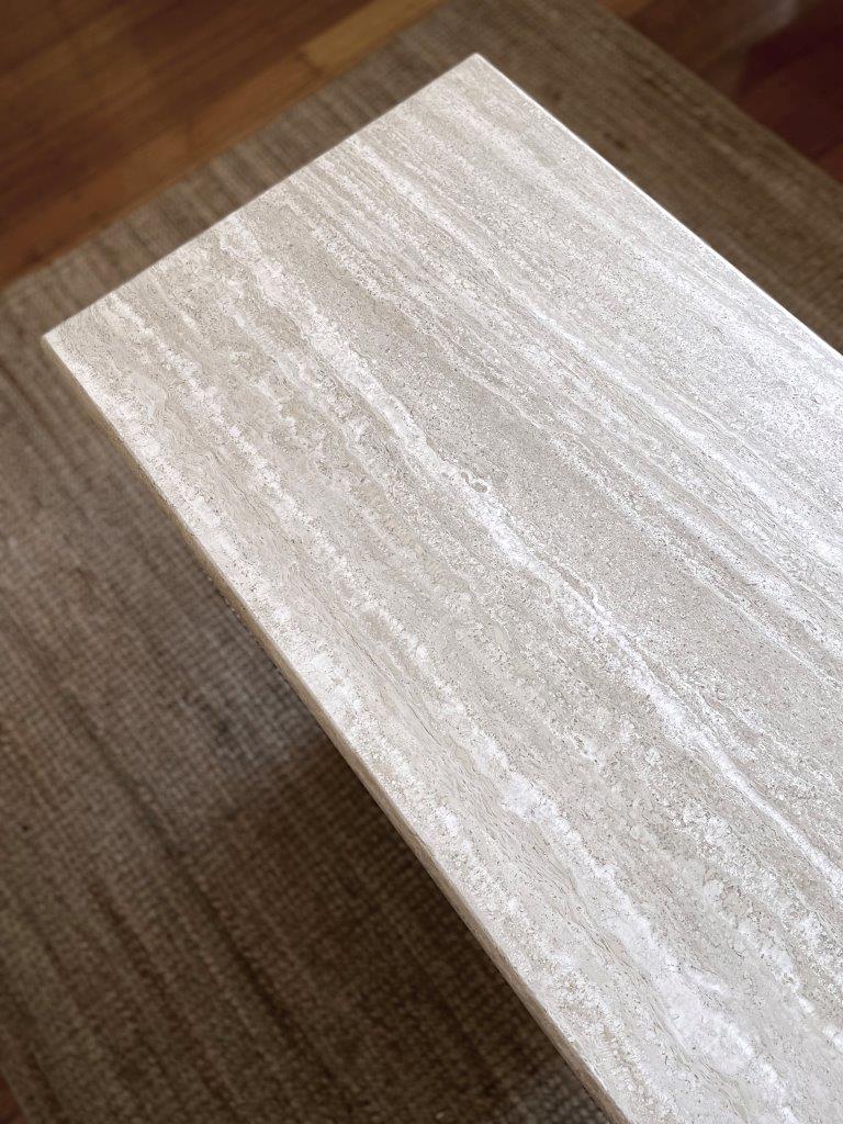 - Solid Travertine Coffee Table