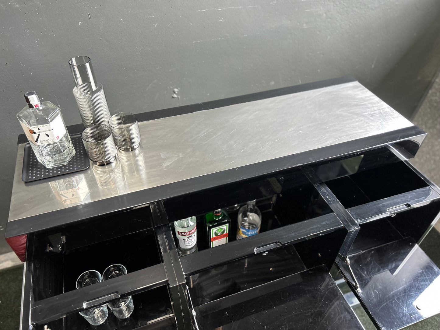 Willy Rizzo Bar Cabinet for Mario for Mario Sabot 1970 Italy