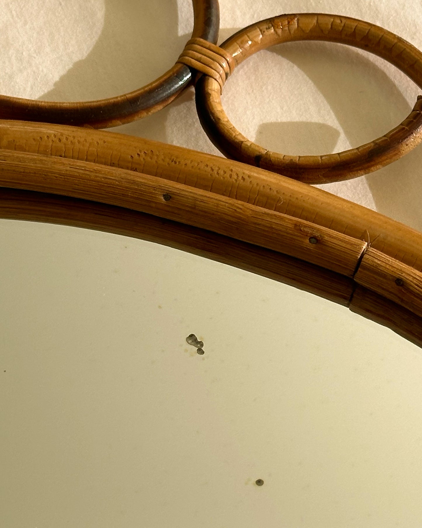 Mid Century Italian Bamboo Mirror