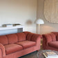 Vintage Dusty Pink Custom Made Sofas, 80's