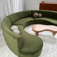Bespoke Green Curved Modular Sofa